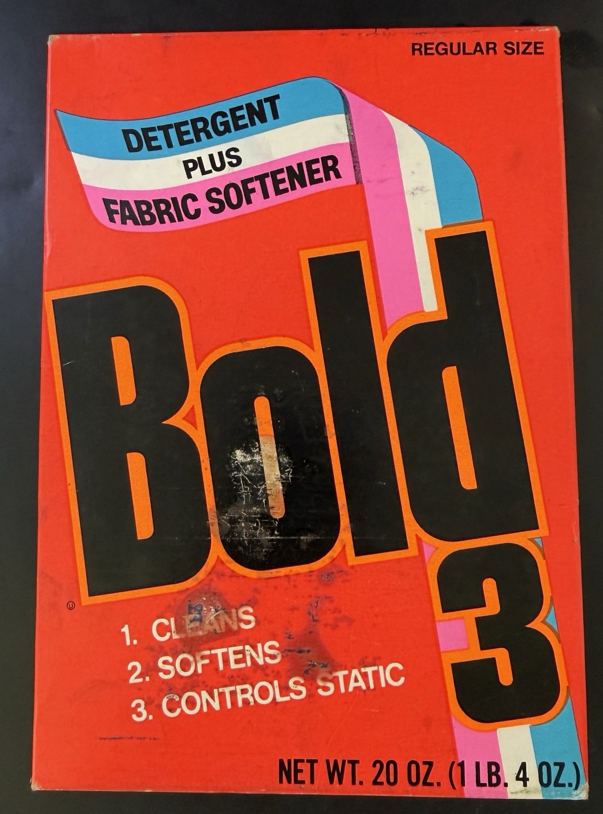 Vintage Bold 3 Detergent NEW FULL Box 20 Oz Nos Vh5