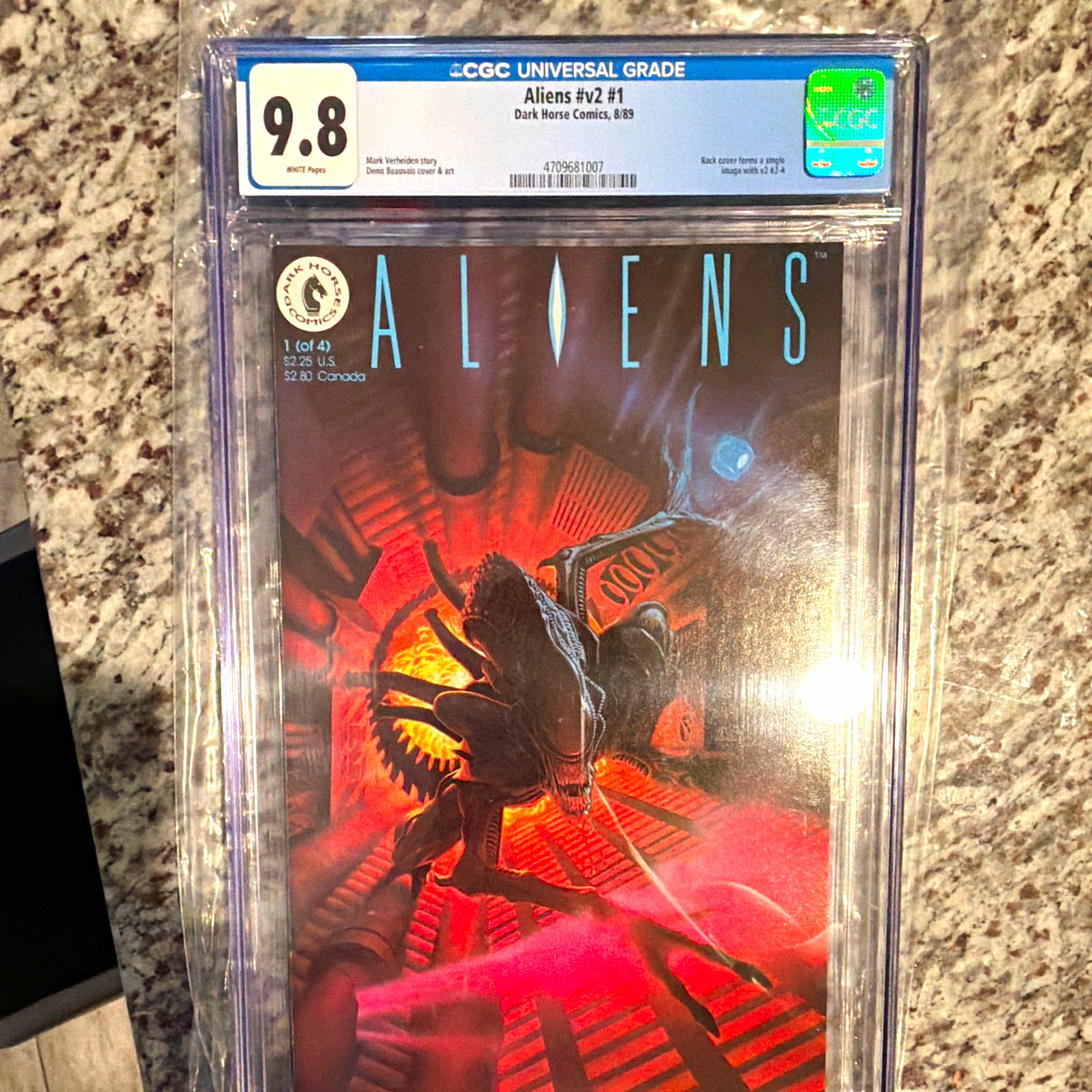 Aliens v2 #1 CGC 9.8 1989 Dark Horse Comics First Printing Verheiden Sci-Fi