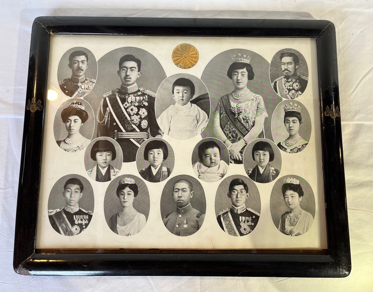 Pre-WWII Japanese Imperial Family Framed Portrait – Taishō / Early Shōwa Era