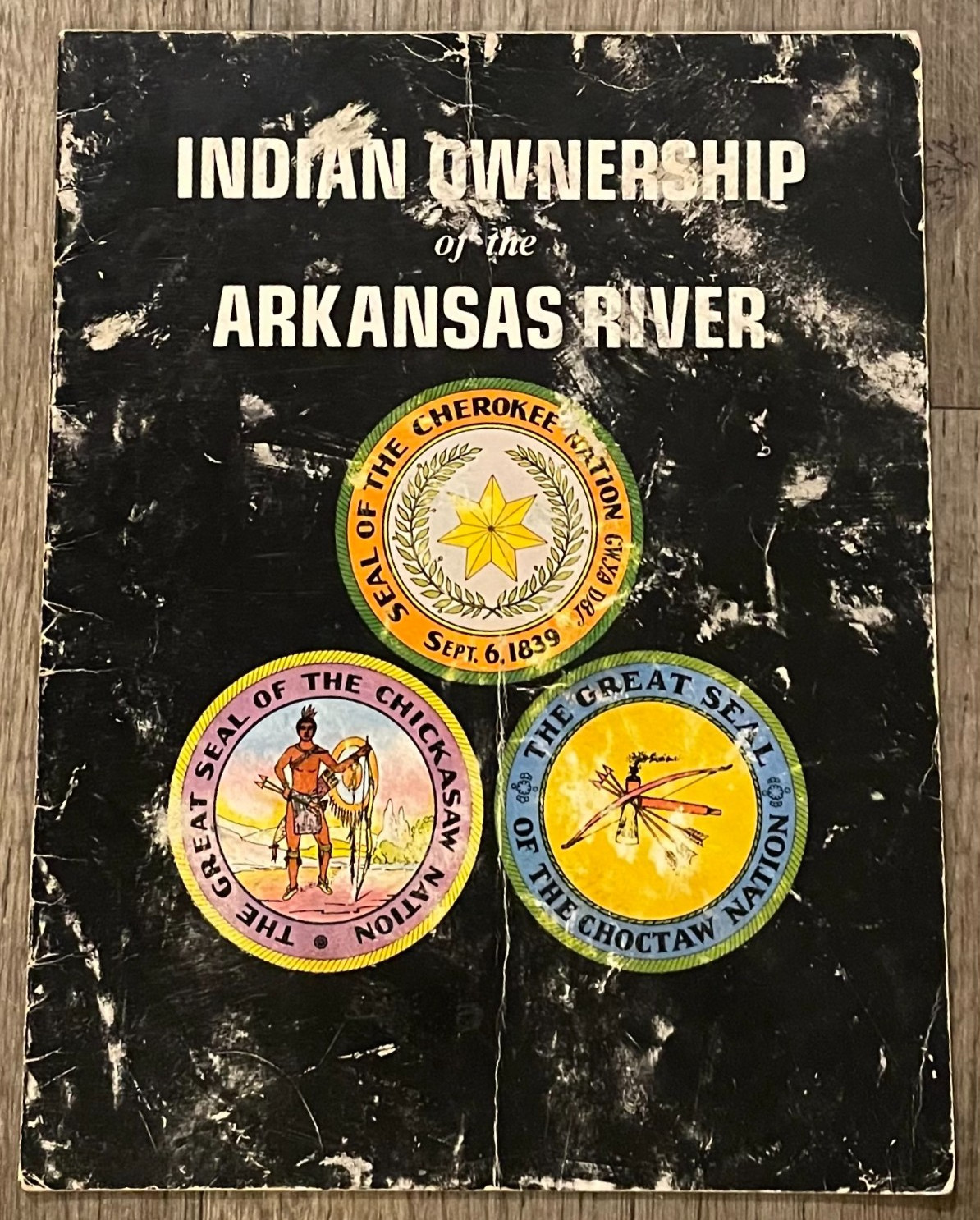 SCARCE-VINTAGE INDIAN OWNERSHIP ARKANSAS RIVER-FIVE CIVILIZED TRIBES PUBLICATION