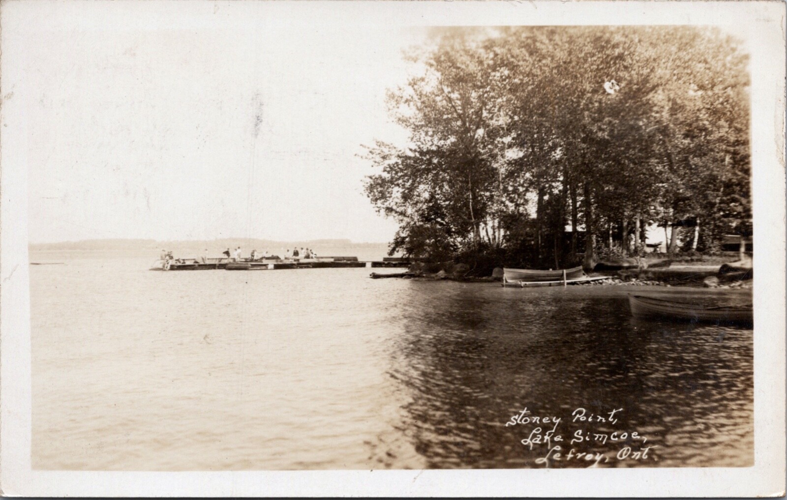 RPPC Stoney Point  Lake Simcoe, Lefroy Ontario Canada c1933