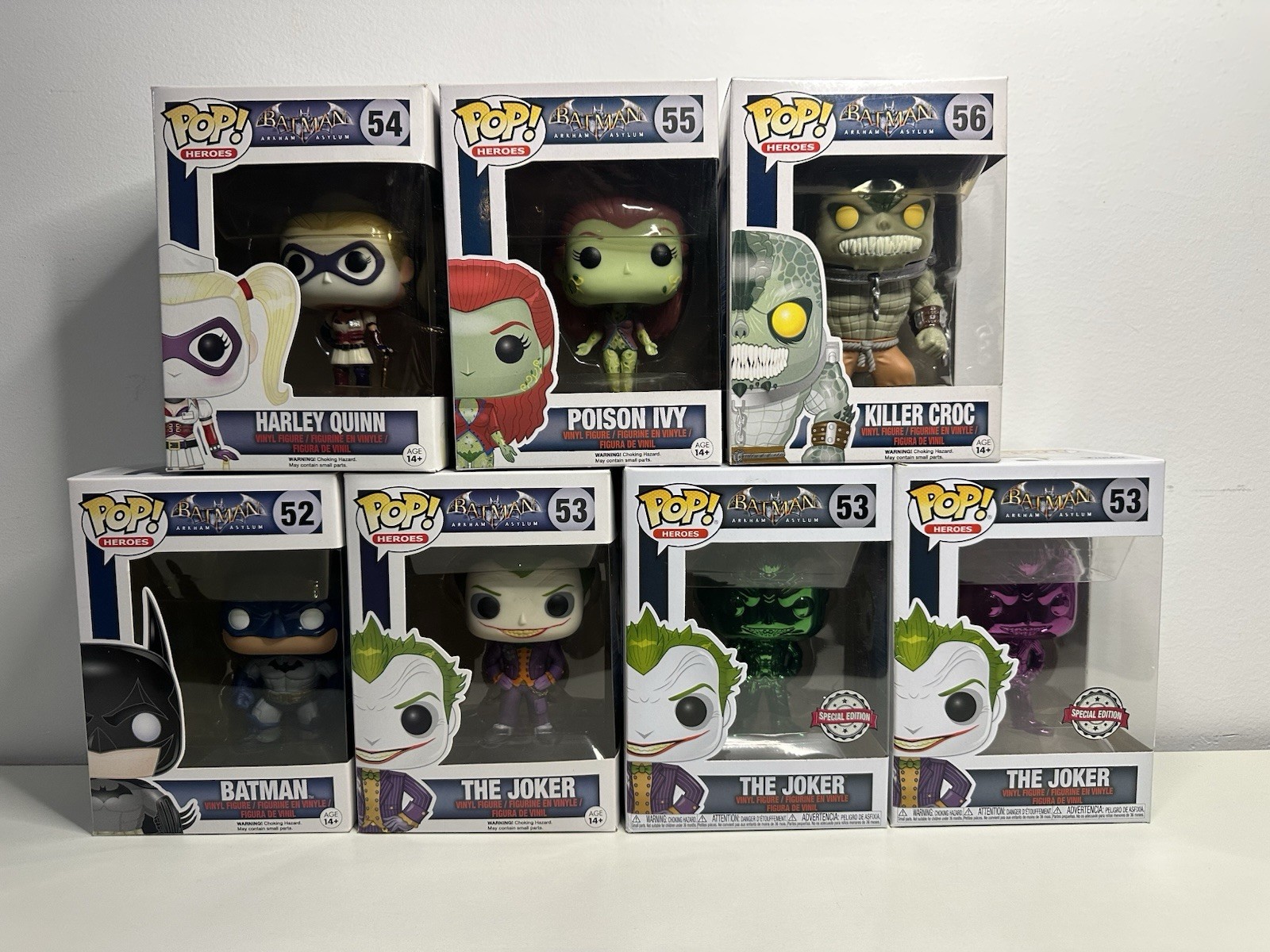 Funko Pop Batman Arkham Asylum #52-#56 + #53 Special Editions ✨+Free Protectors✨