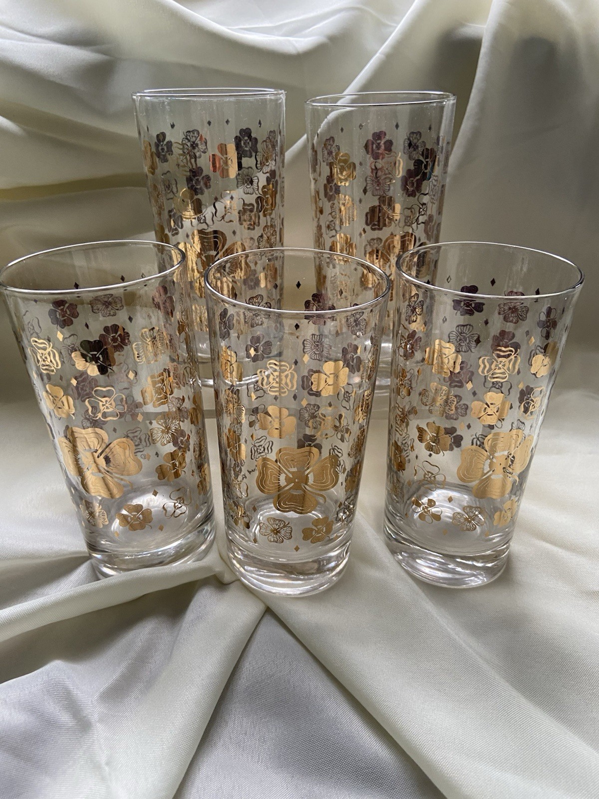 Fred Press MCM 22-karat gold Glasses Set Of 5