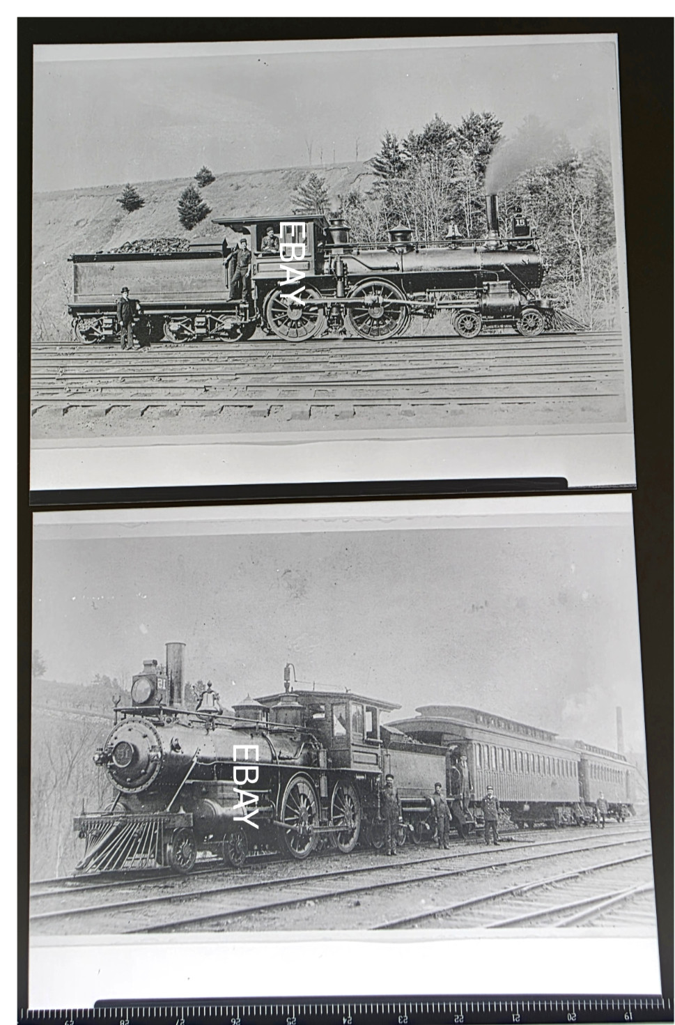 C. 1870s Norwich & Worcester Railroad #15 Southbridge MA  1950s Copy Negatives