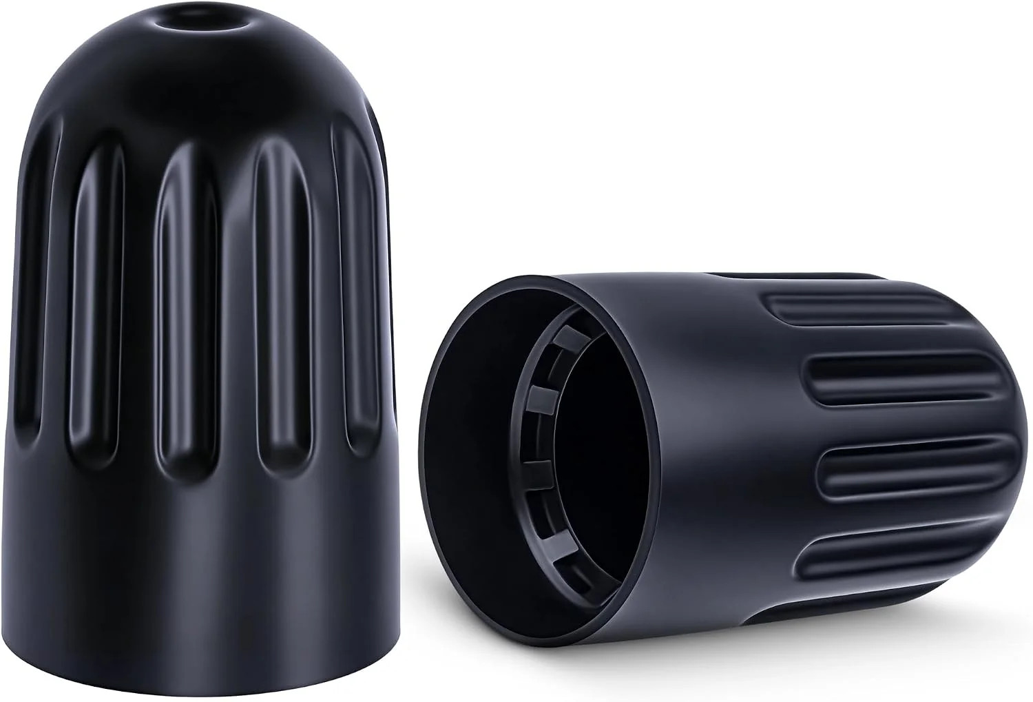 10PCS TPMS Tire Valve Long Stem Caps, Black Plastic Wheel Tire Valve Stem for TR