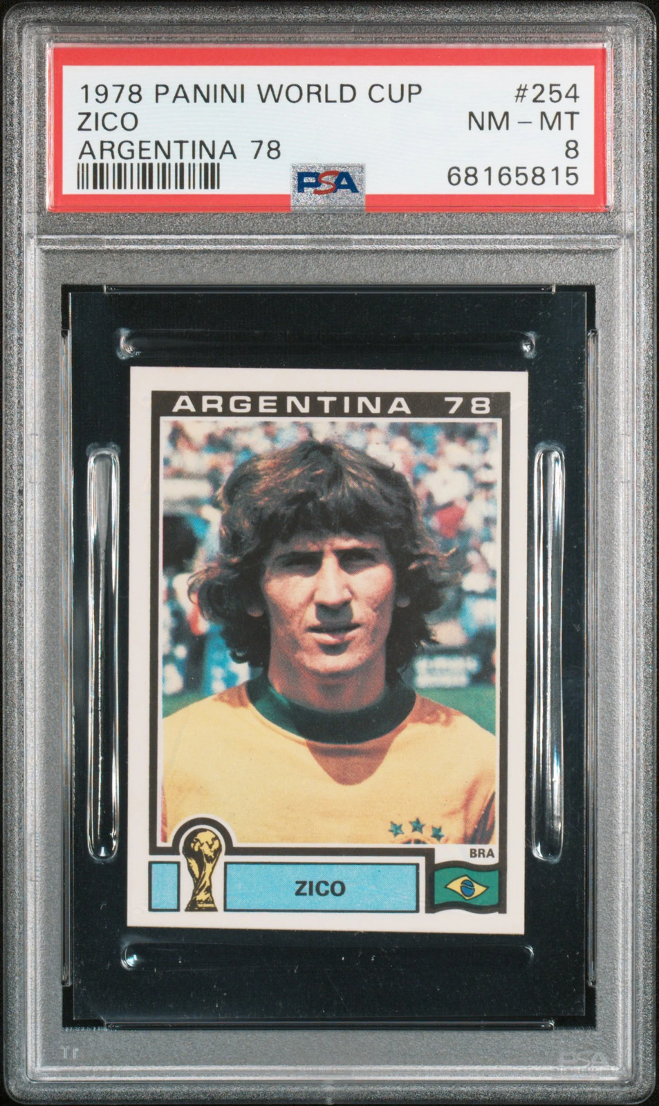 1978 Panini World Cup Argentina 78 Zico #254 PSA 8 1978 Panini World Cup Argentina 78 Zico #254 PSA 8