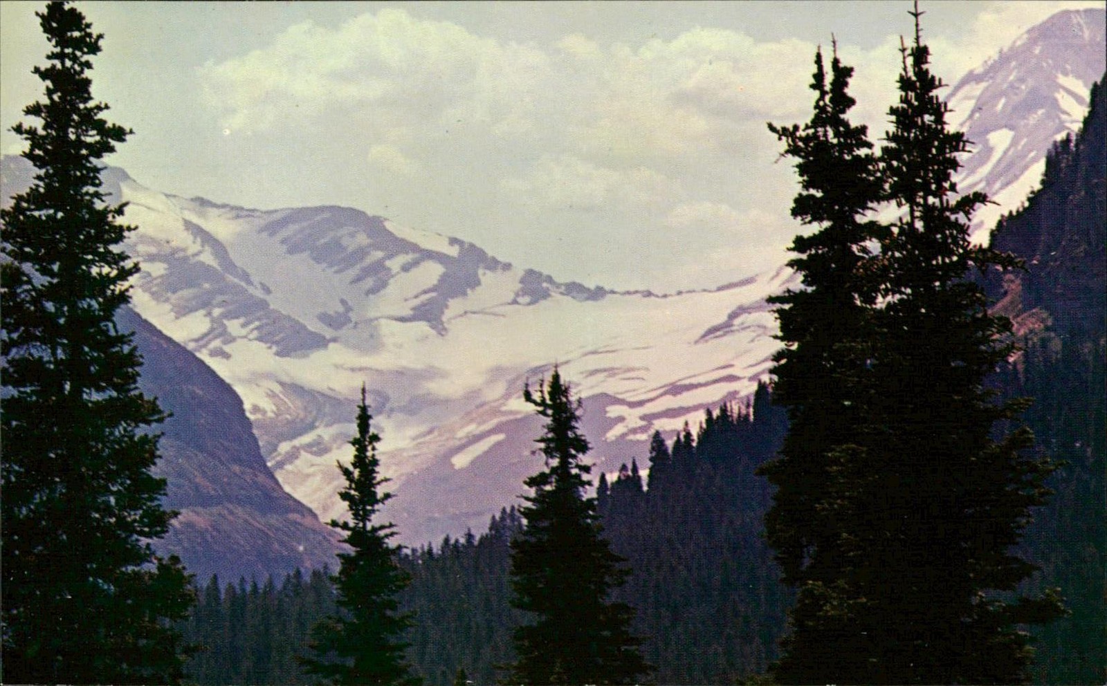 Handlebar Brand Postcard Jackson Glacier Glacier National Park 1961 Scenic View Handlebar Brand Postcard Jackson Glacier Glacier National Park 1961 Scenic View
