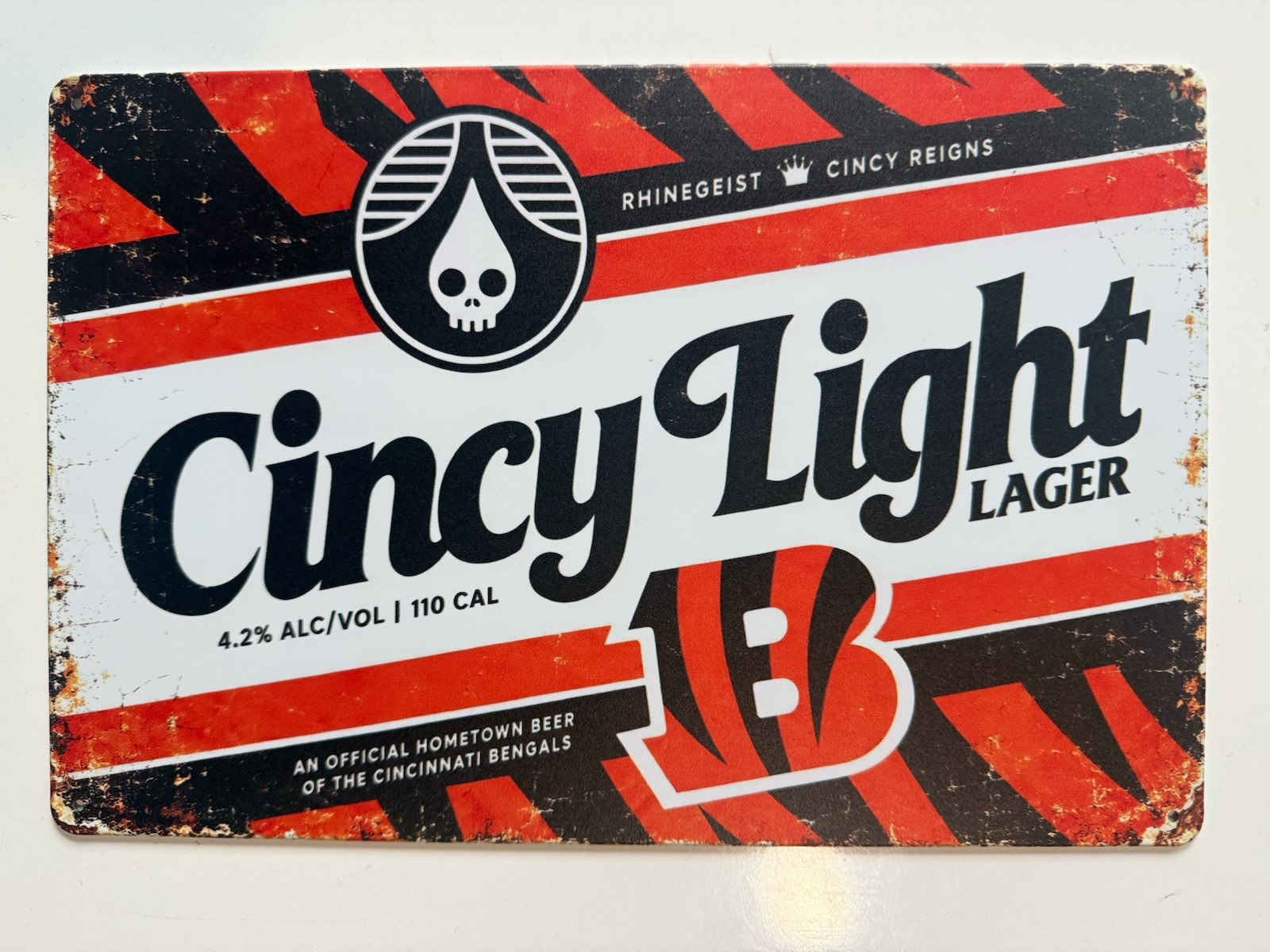 Rhinegeist Brewing Cincinnati Bengals Sign - Cincy Light Lager - Craft Beer
