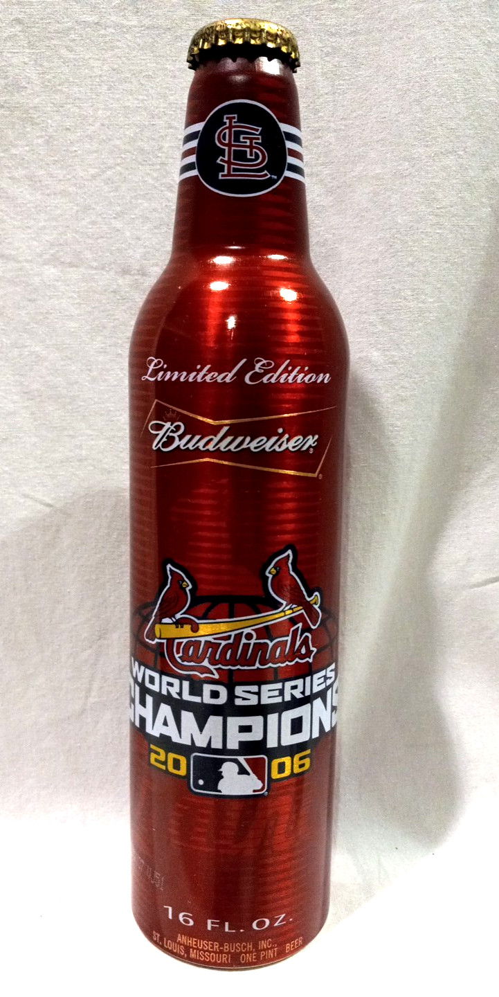 BUDWEISER 2006 ST. LOUIS CARDINALS LIMITED EDITION WORLD SERIES ALUMINUM BOTTLE