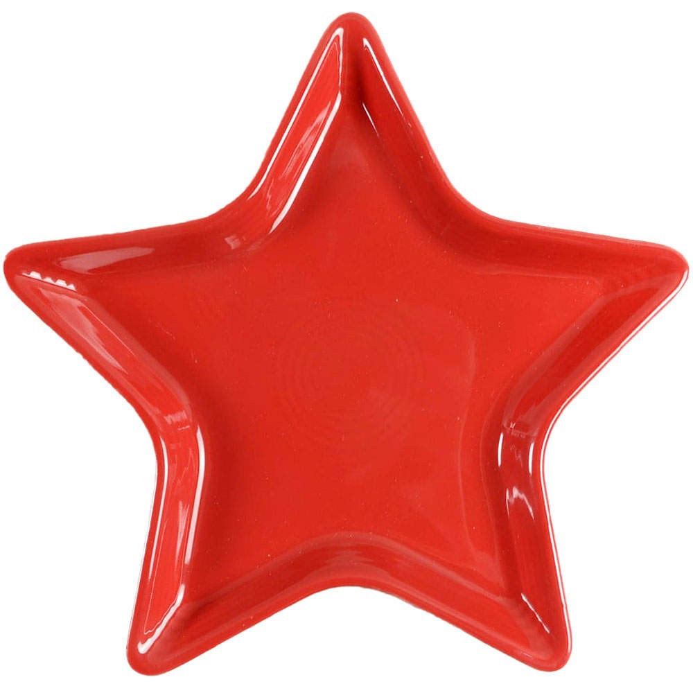 Homer Laughlin  Fiesta Scarlet  Star Shaped Plate 11854890