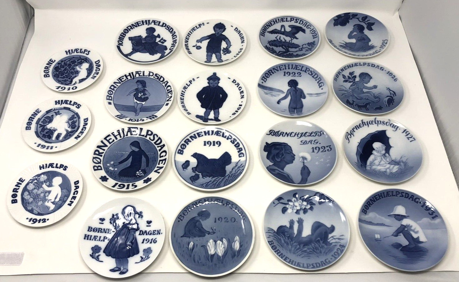 19 Vintage 1910-1931 Royal Copenhagen Antique Plates Children\'s Day Plate - 5\