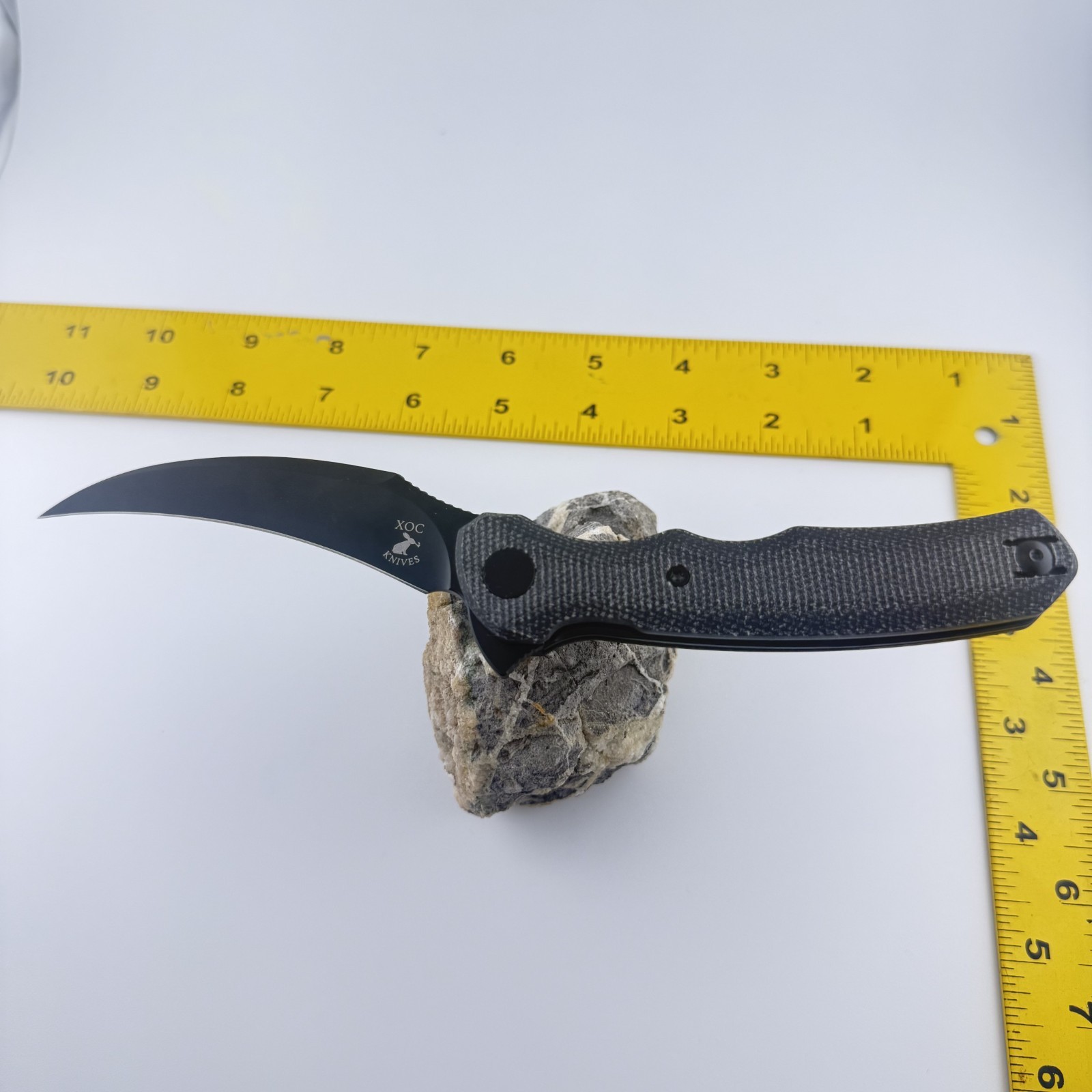 XOC Knives Blackout Raptor w/Micarta Scales Pocket Clip 14C28N Steel Folder XOC Knives Blackout Raptor w/Micarta Scales Pocket Clip 14C28N Steel Folder