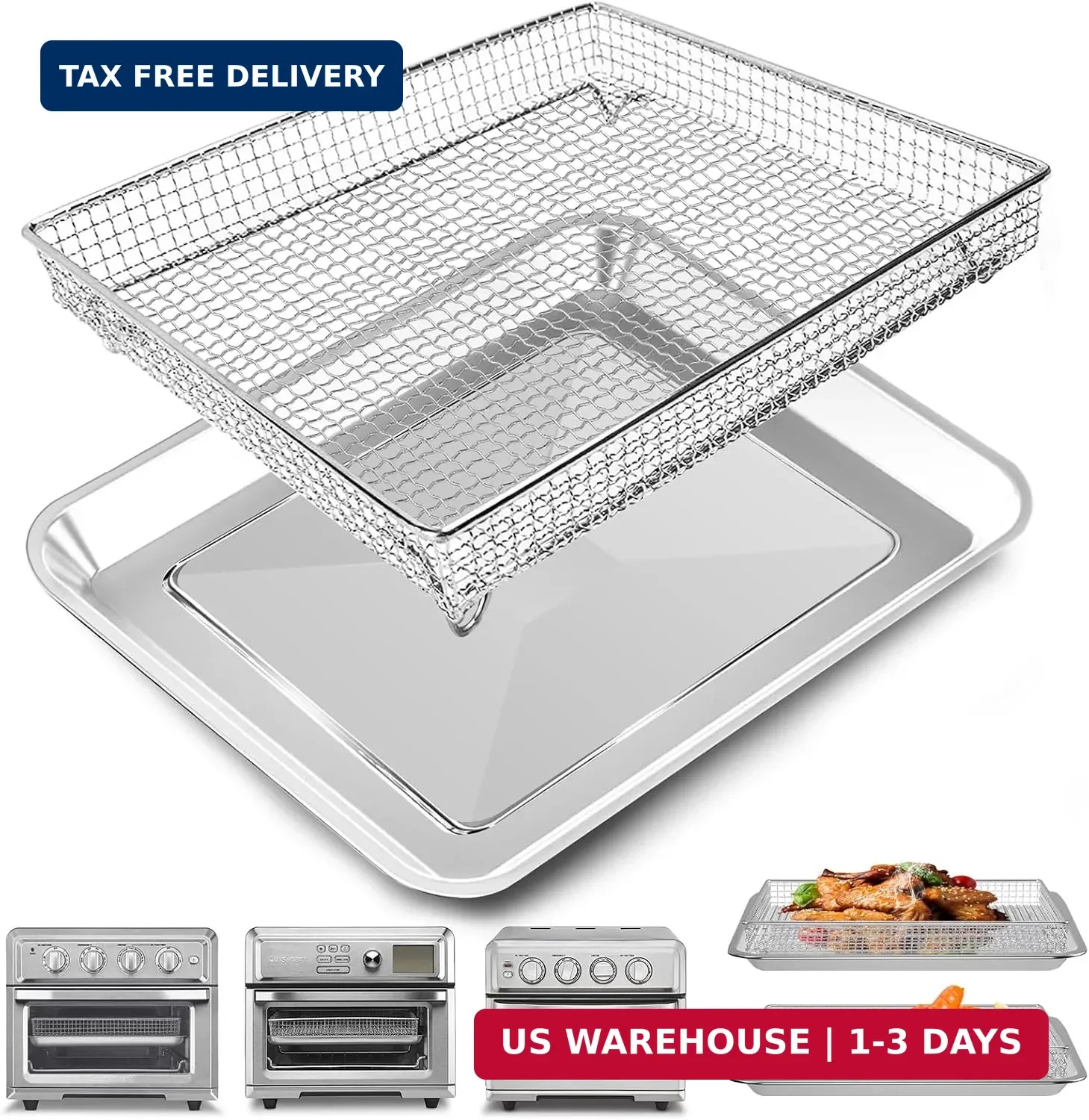 Air Fryer Basket Tray for Cuisinart TOA-60 TOA-65 TOA-70 Toaster Oven