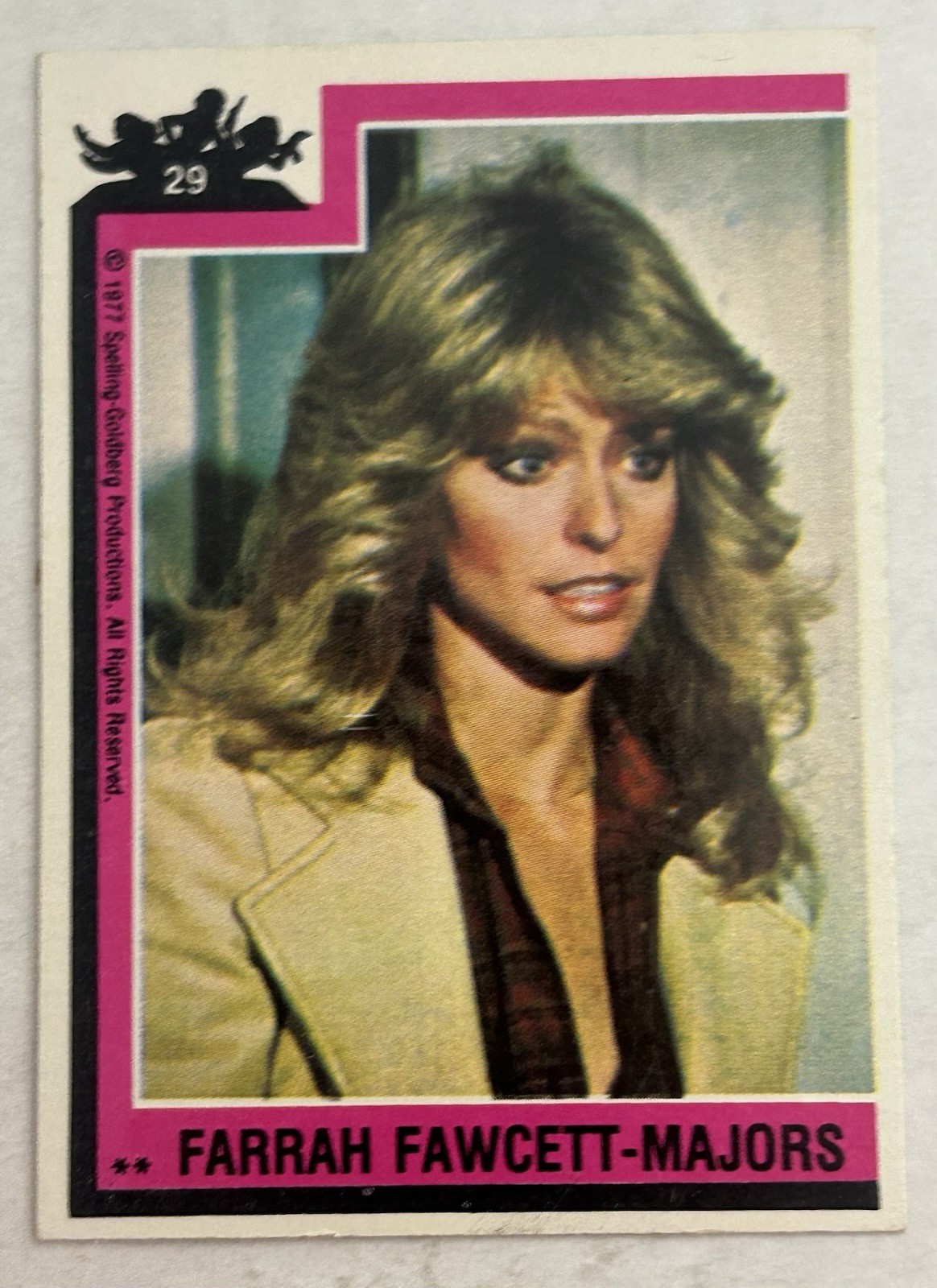 Topps 1977 Charlie\'s Angels Farrah Fawcett-Majors #29 Two Stars EX+ M1