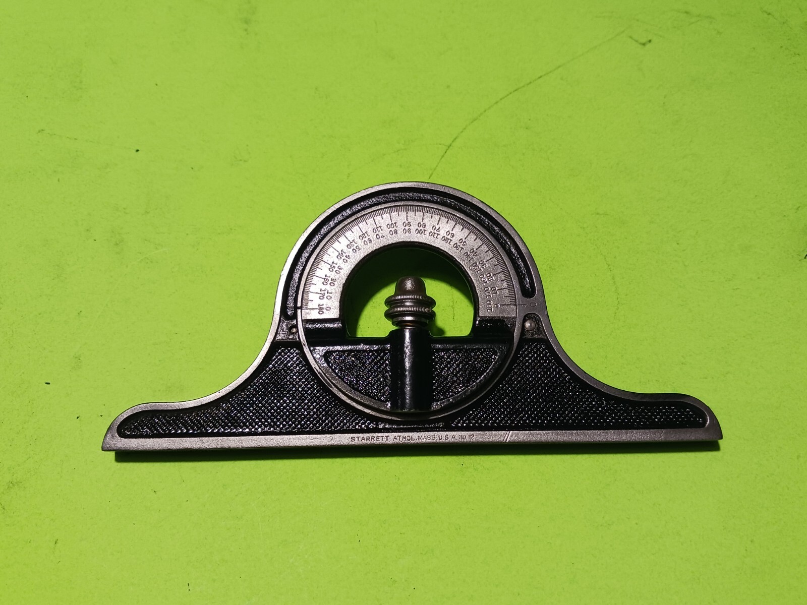 VINTAGE L.S, STARRETT NO. 12 PROTRACTOR WORKS GREAT