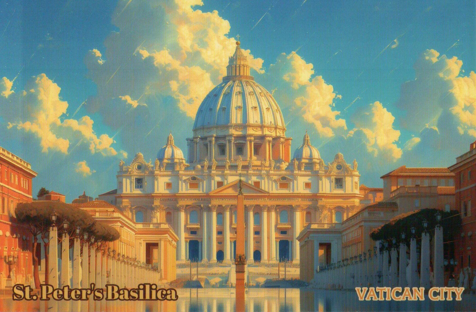 St. Peter's Basilica, Vatican City, Rome Italy, Europe, Dome --- Modern Postcard