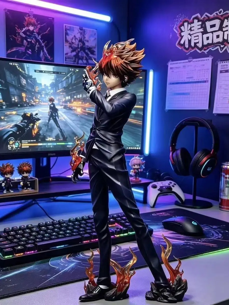 Sawada Tsunayoshi GK Statue Katekyo Hitman Reborn Anime Figure Desktop New Decor