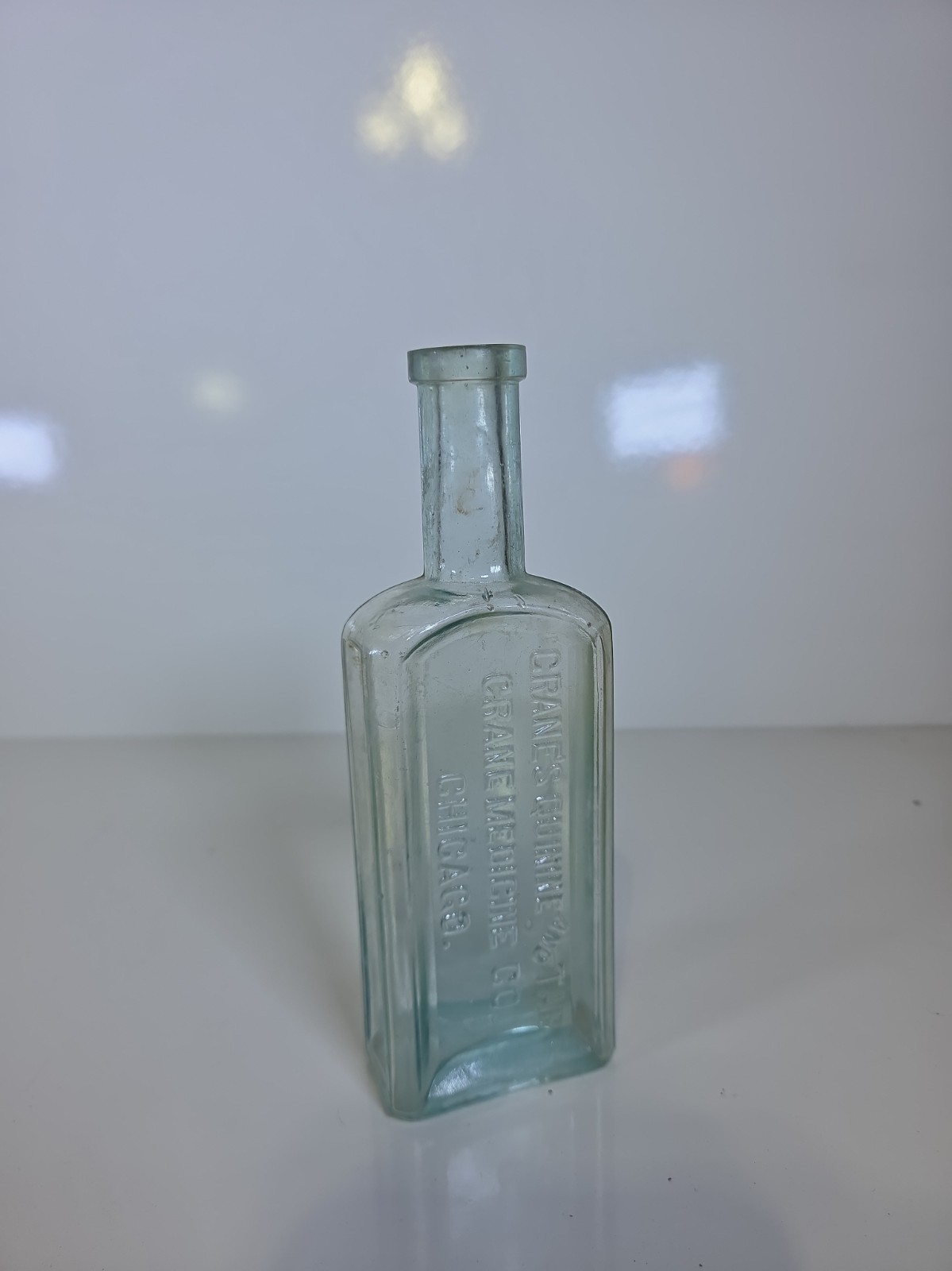 Antique Crane’s Quinine & Tar Bottle Crane Medicine Co Chicago Aqua Glass Antique Crane’s Quinine & Tar Bottle Crane Medicine Co Chicago Aqua Glass