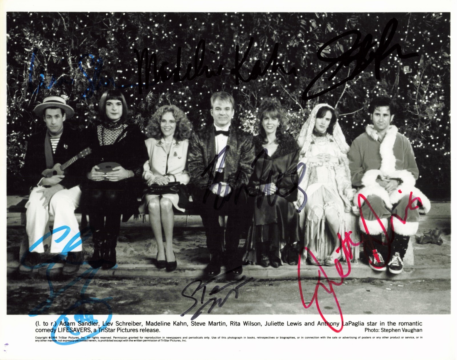 LIFESAVERS 7x Signed 8x10 Photo Autographed Adam Sandler Steve Martin LIFESAVERS 7x Signed 8x10 Photo Autographed Adam Sandler Steve Martin