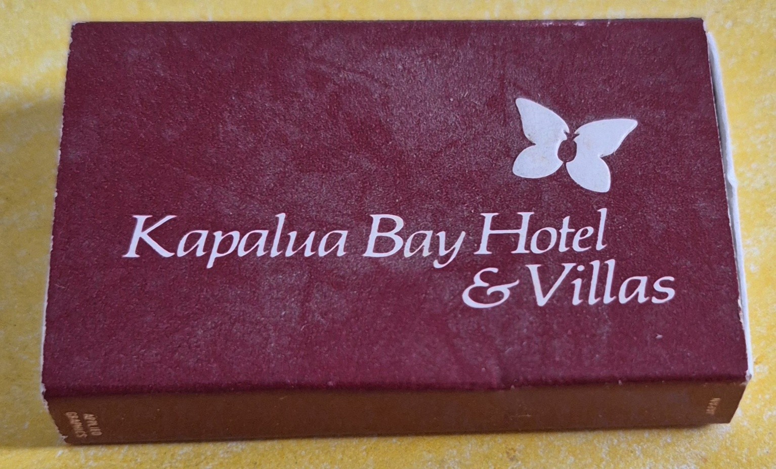 Vintage Unstruck Matchbox....Kapalua Bay Hotel & Villas of Maui, Hawaii