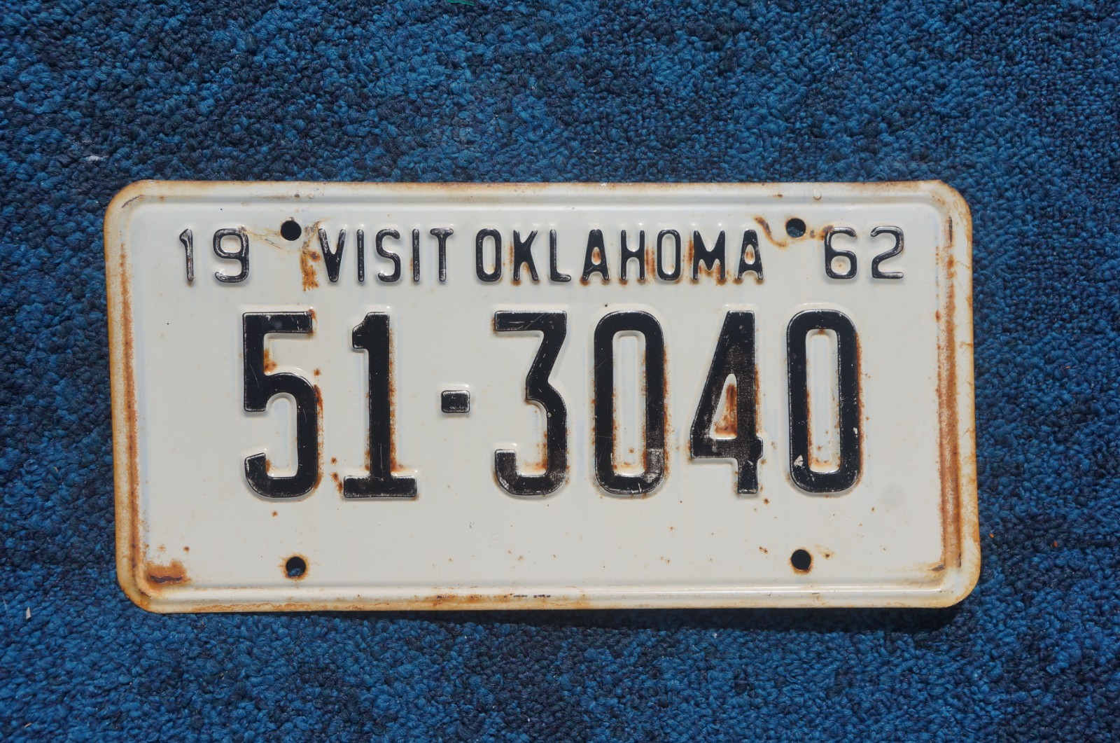 1962 OKLAHOMA License Plate