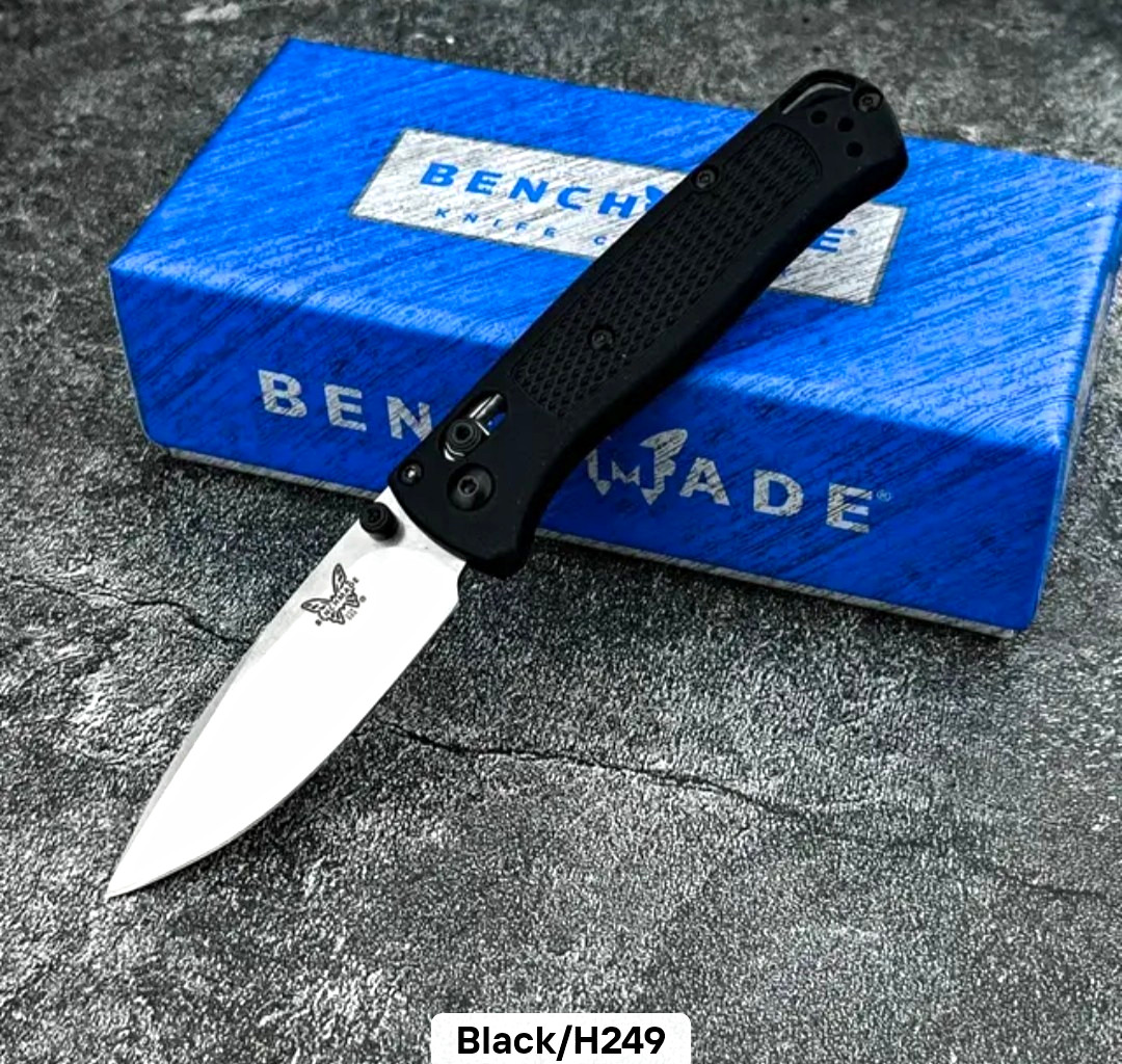 Bugout Black Plain Edge Manual Drop Point AXIS Pocketknife