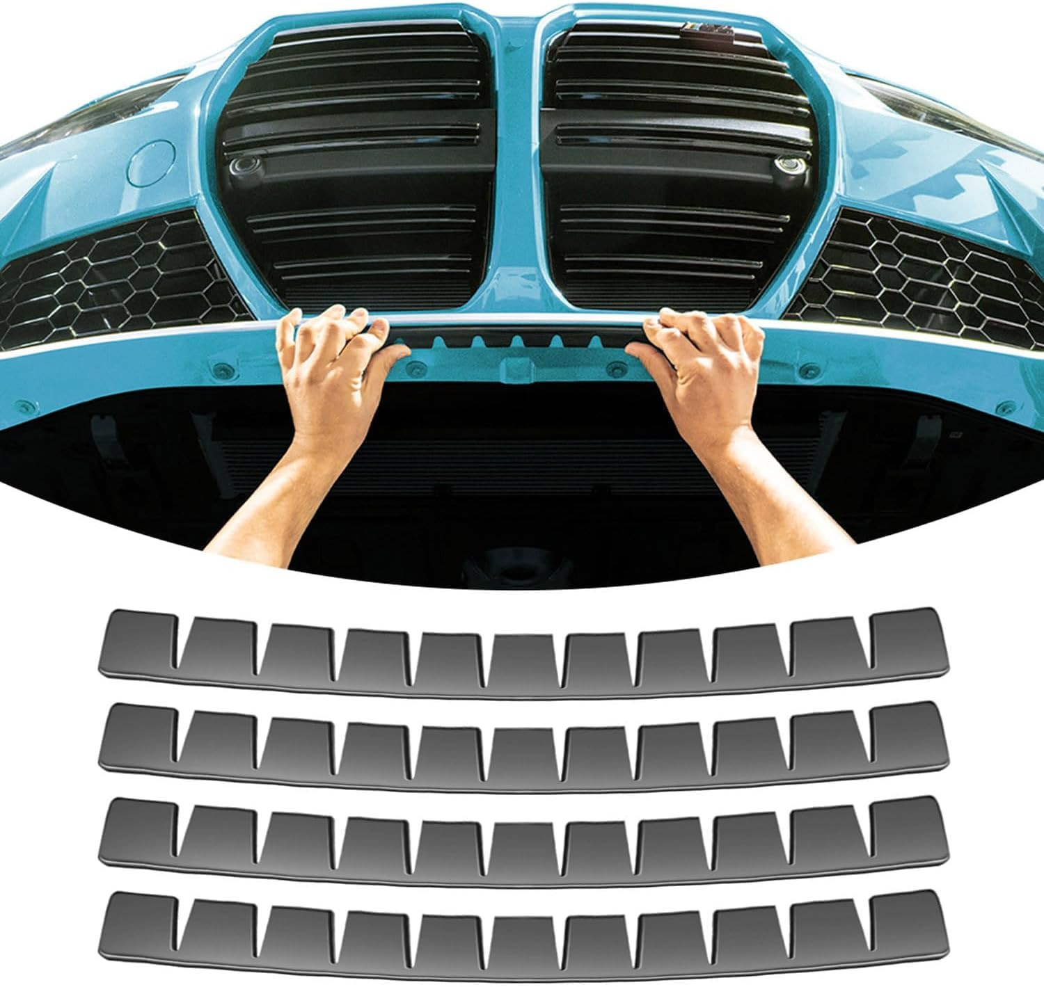 4 Pack Bumper Guard for Cars, Polyurethane Front Bumper Protector Ultra Universa