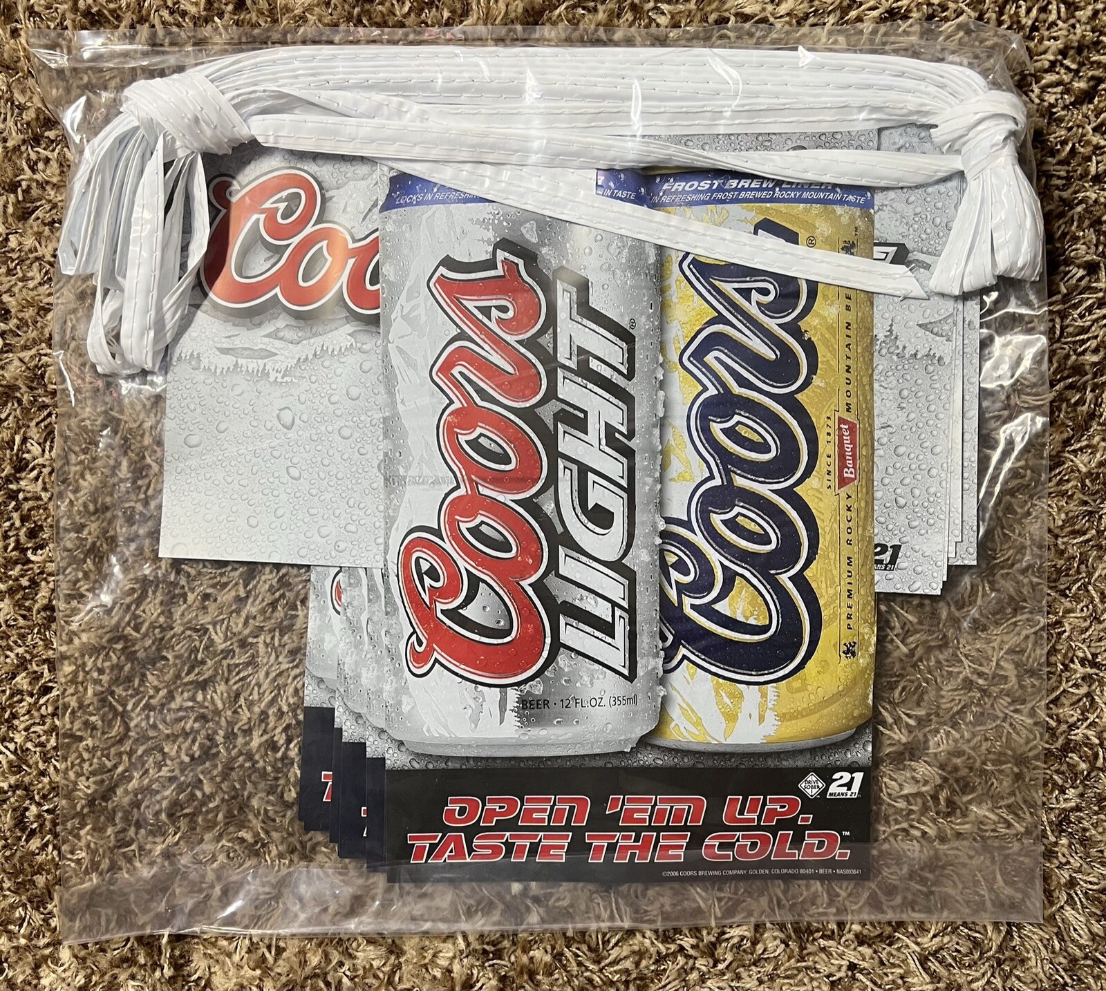 2006 Coors/Coors Light Racing Pennant Banner - NOS