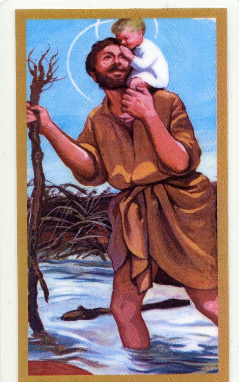 A Prayer for Christopher U- Laminated  Holy Cards.  QUANTITY 25 CARDS