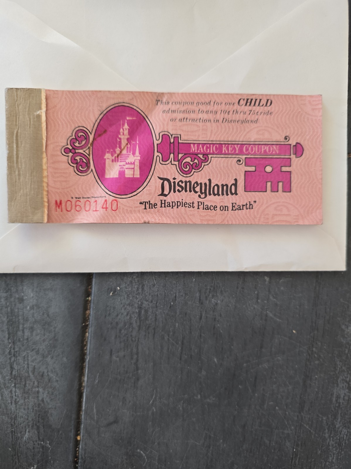 1974 Disneyland Child Magic Key ticket coupon book booklet Disney old 1970\'s