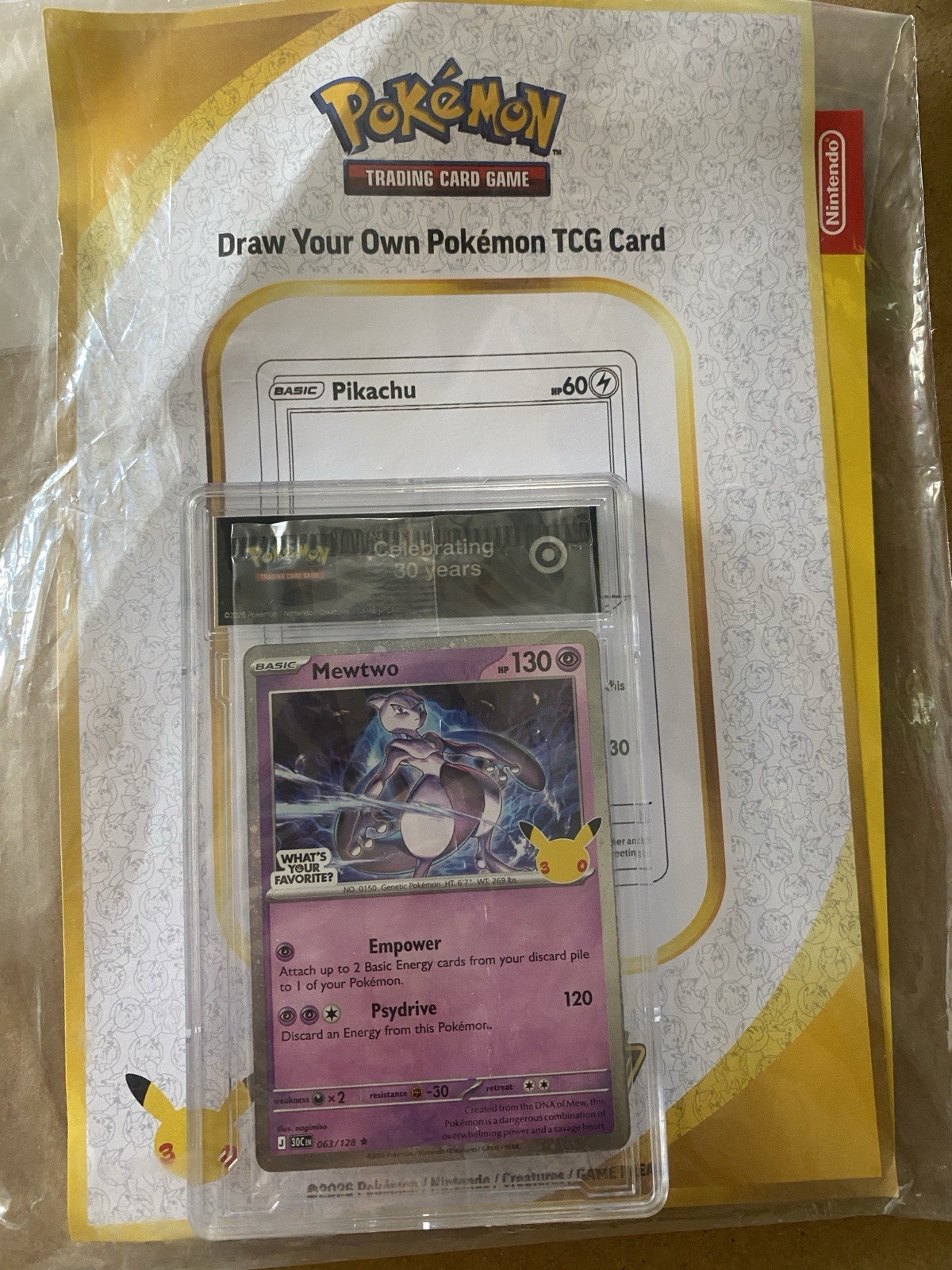 Target Pokemon Mewtwo Promo Bundle 30th Anniversary Family Event
