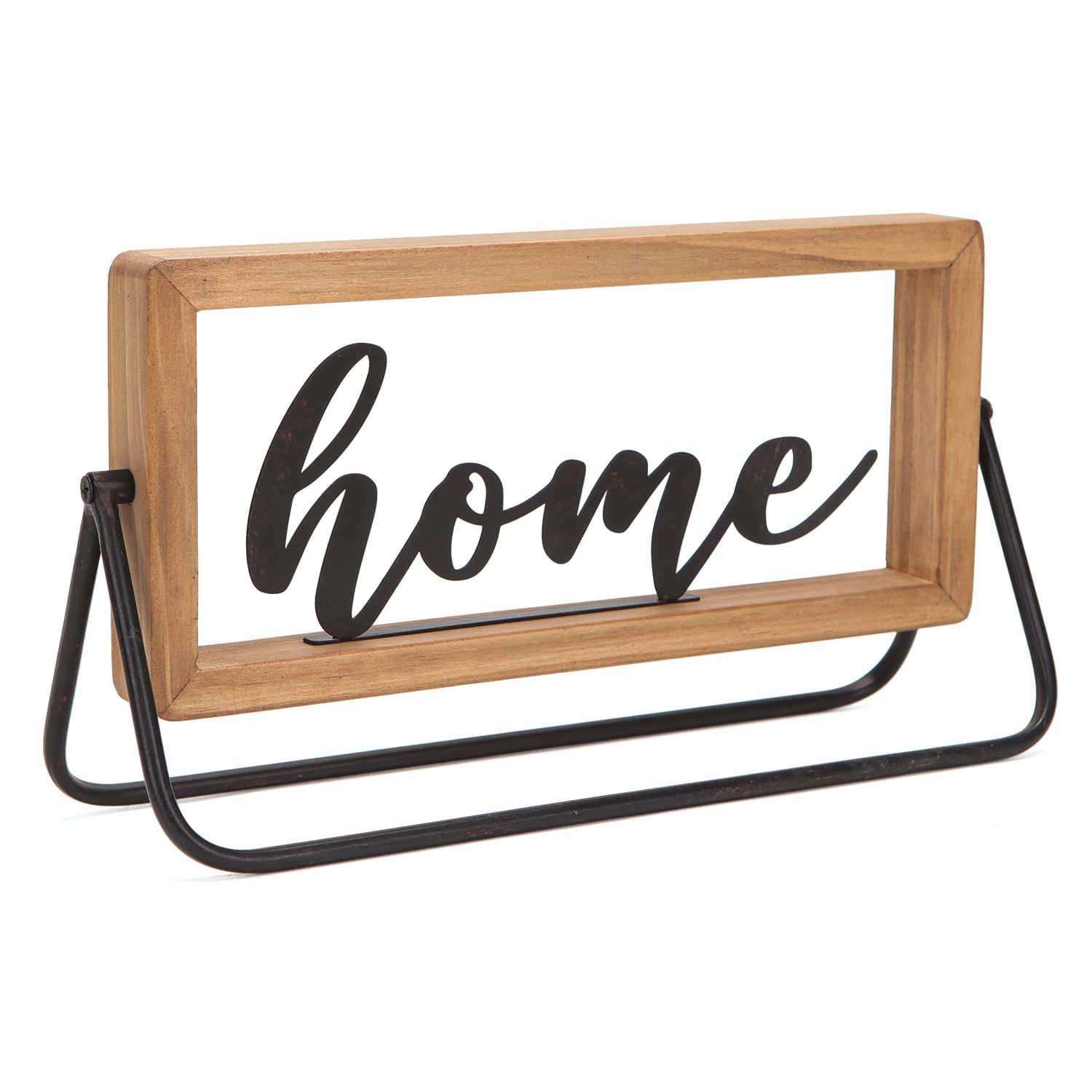 NIKKY HOME Wooden Home Sign, Freestanding Cutout Home Letter Sign 1