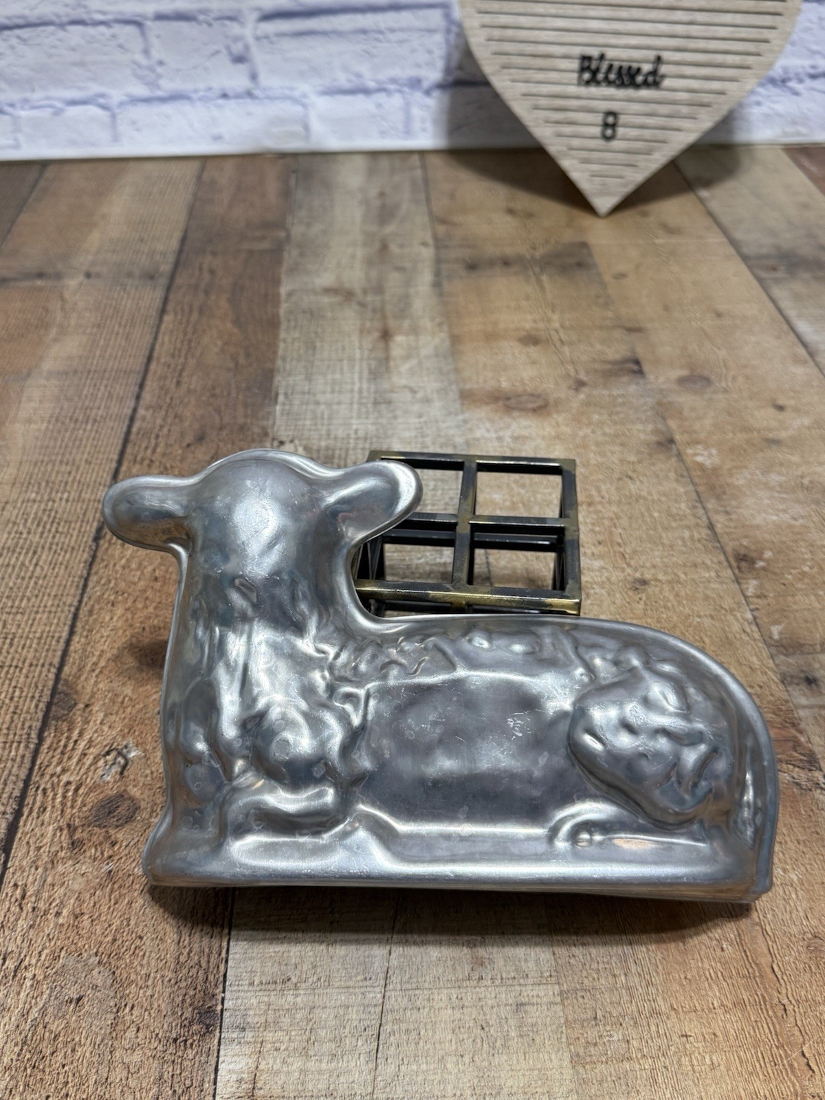 Vintage Aluminum Lamb Sheep Cake Pan Gelatin Mold Easter Spring