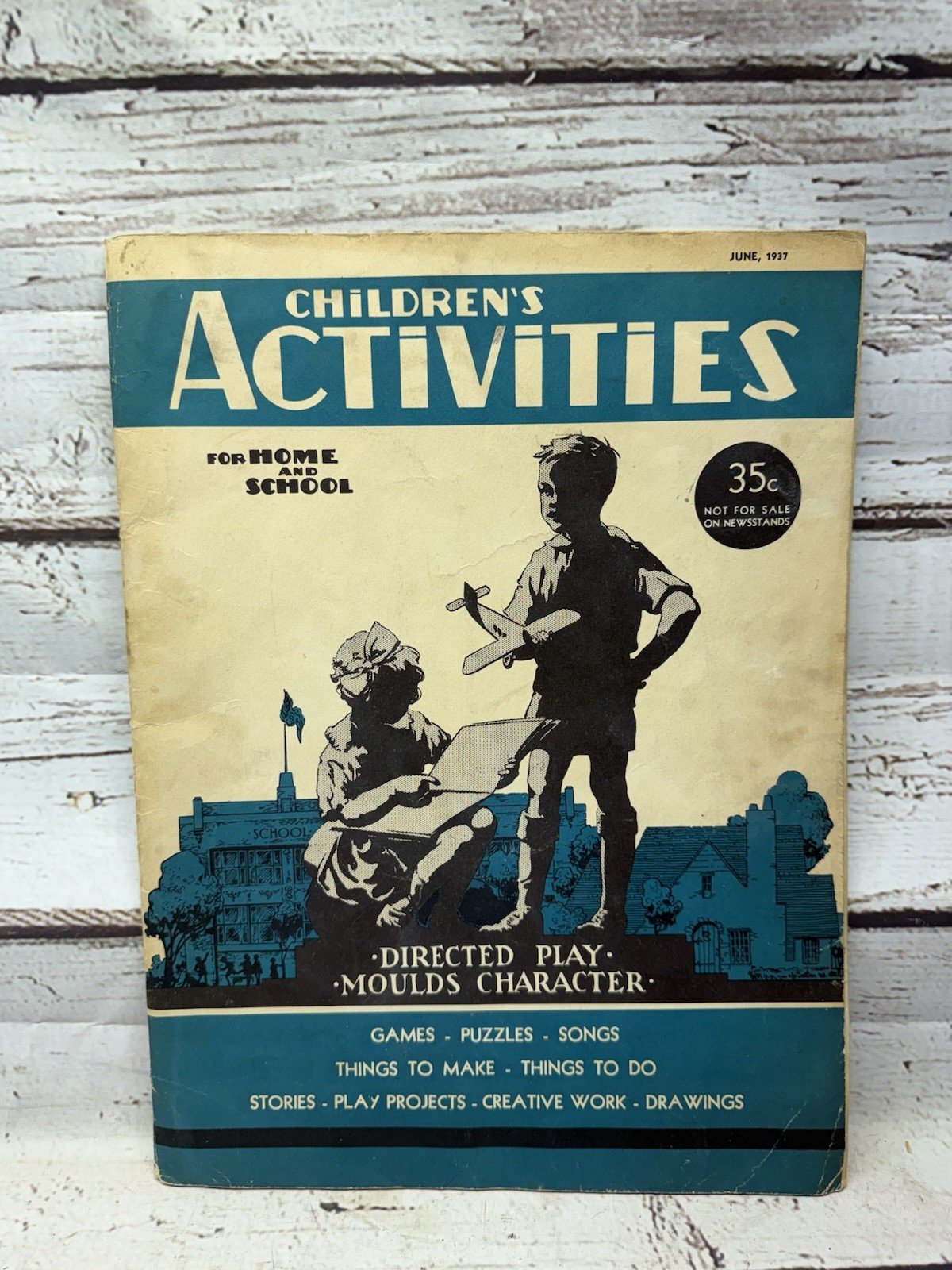 VTG Children\'s Activities For Home And School June 1937 Games Puzzles Magazine