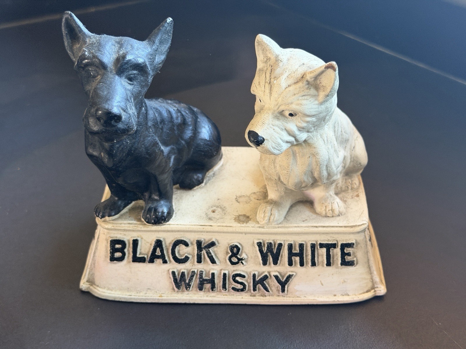 Vintage Buchanan’s Black & White Whisky Advertising Dog Figure - 1950s/60s
