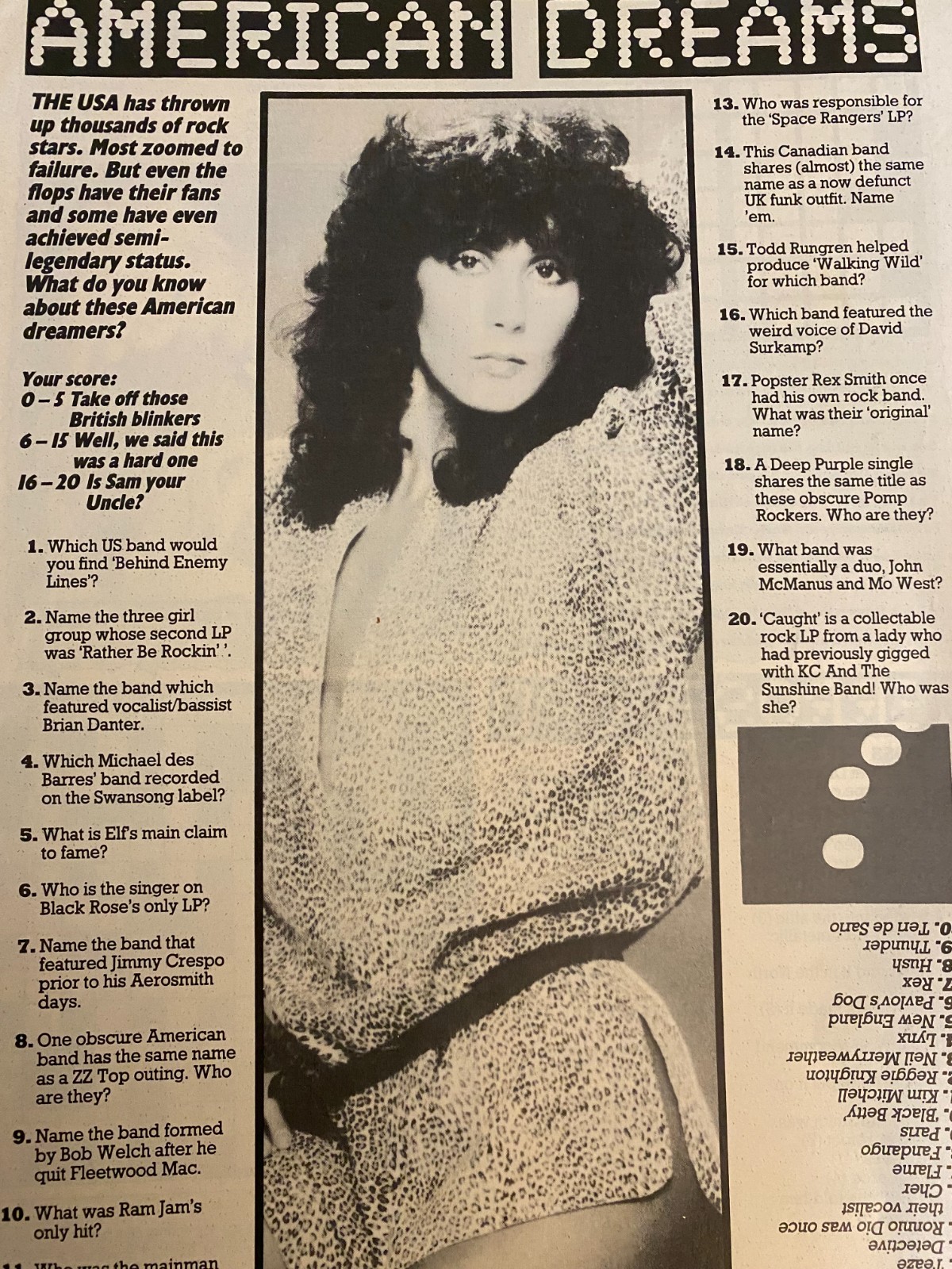 Cher, Full Page Vintage Pinup