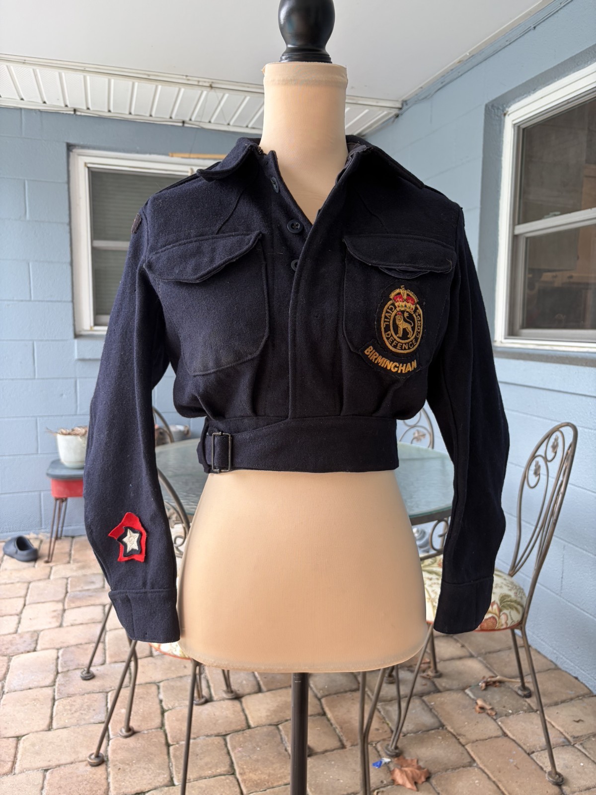 1952 British Womens Civil Defense Corp Dress Jacket Size 2