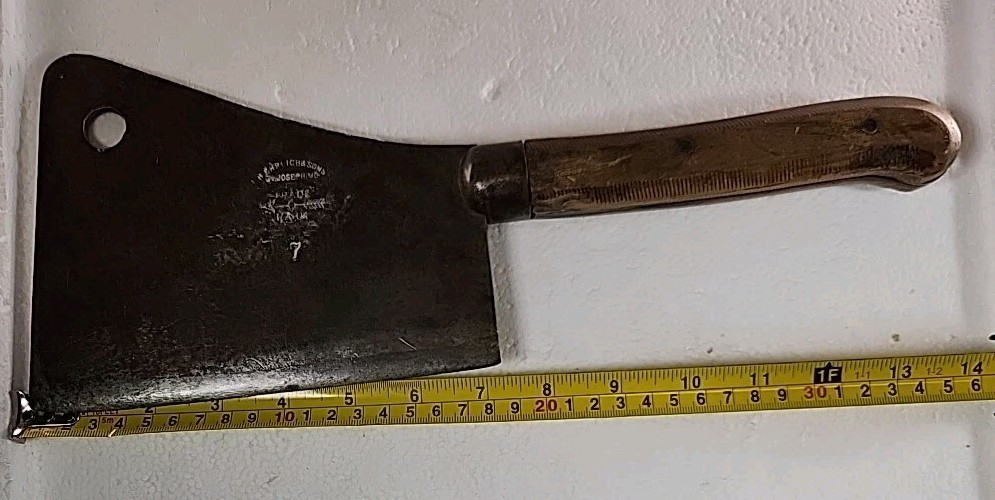 💥 Antq 1800's H Ehrlich & Sons Mfg Co St Joseph MO CLEAVER #7 Big 7