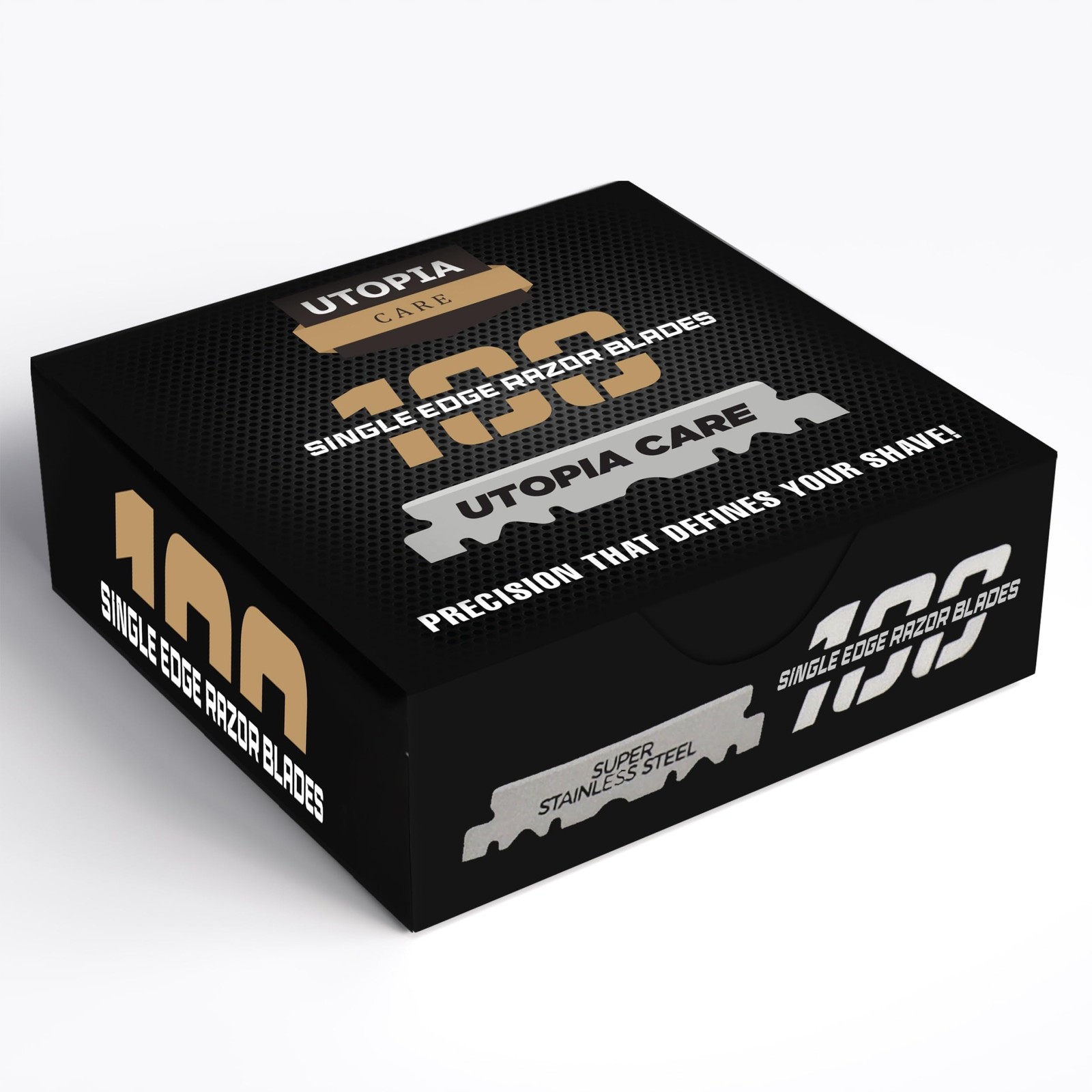 Utopia Care Single Edge Razor Blades,Stainless Steel Professional Barber Razor B Utopia Care Single Edge Razor Blades,Stainless Steel Professional Barber Razor B