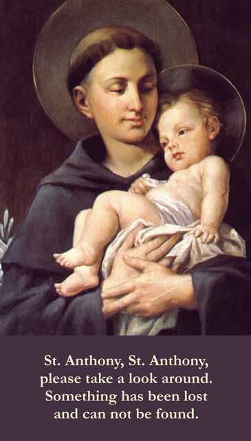 St. Anthony LAMINATED Prayer Card, 5-pack with Two Free Holy Cards Included St. Anthony LAMINATED Prayer Card, 5-pack with Two Free Holy Cards Included