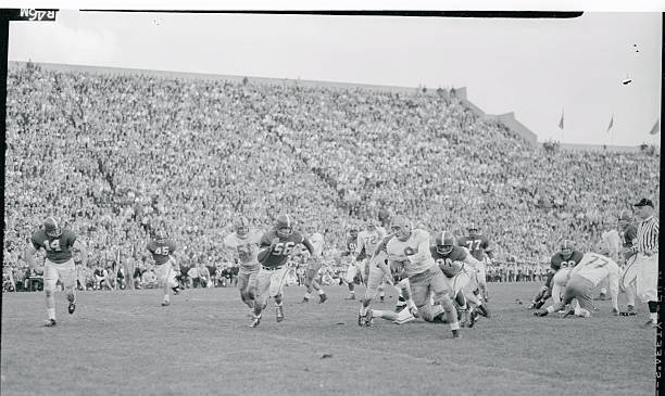 Don Schaefer Busting Through Line 1955 Photo - Don Schaefer, Notre Dame, goes th Don Schaefer Busting Through Line 1955 Photo - Don Schaefer, Notre Dame, goes th