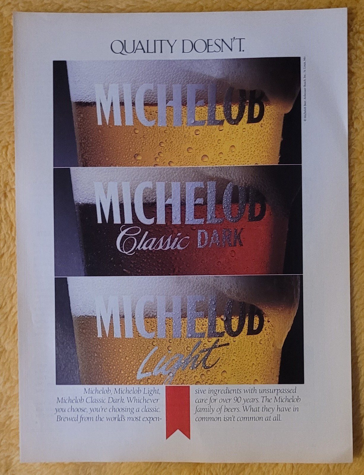 1987 Michelob Beer selection \