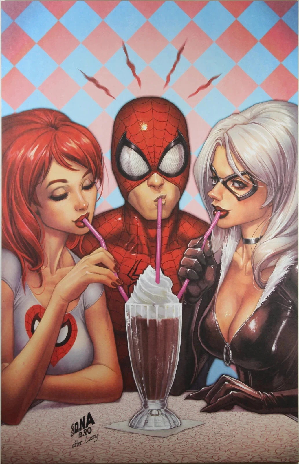 NON-STOP SPIDER-MAN #1 VARIANT Cover Art Print Marvel DAVID NAKAYAMA BLACK CAT