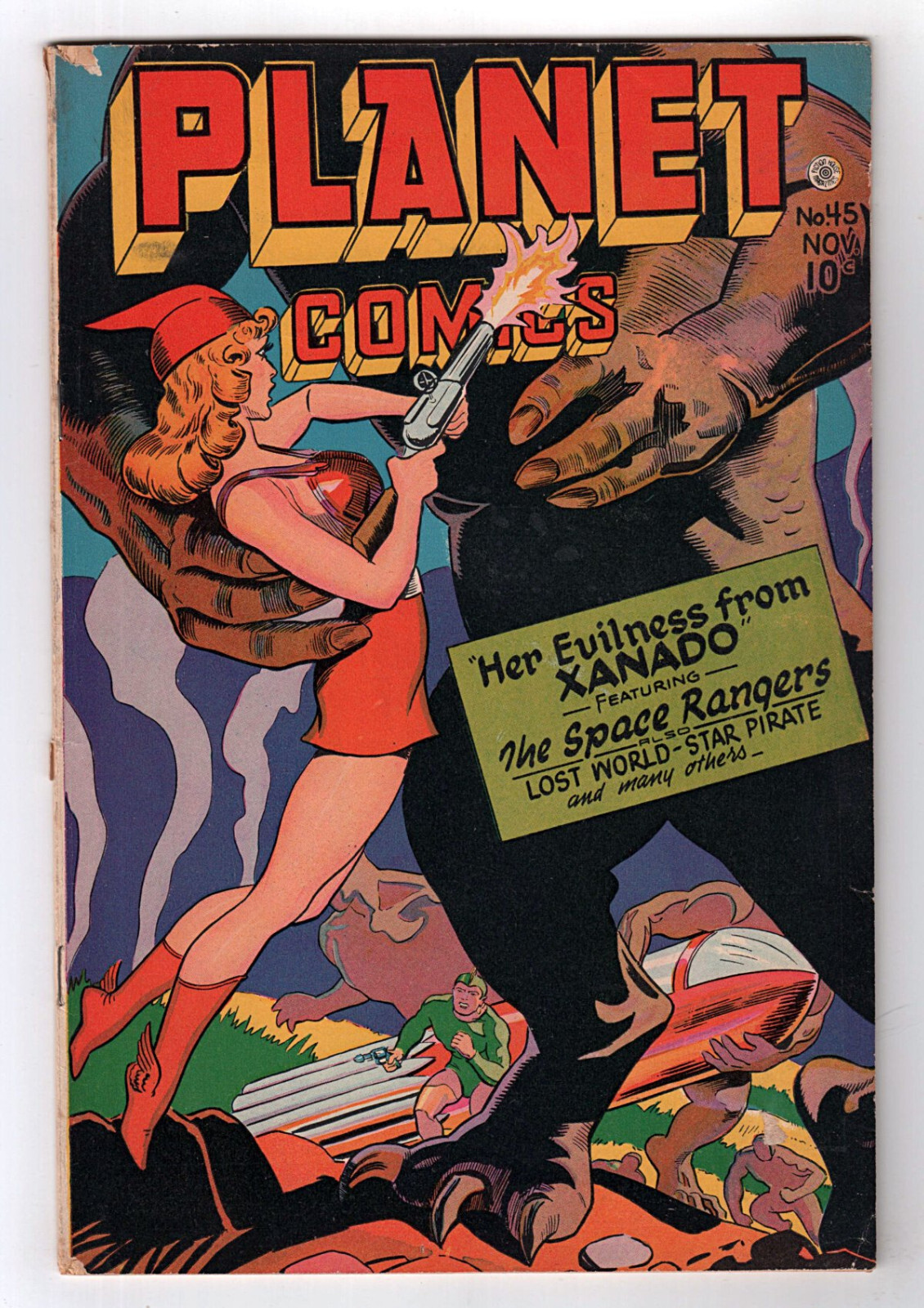 Fiction House 1946 PLANET COMICS No. 45 VG+ 4.5 GGA Star Pirate, Futura, Mysta