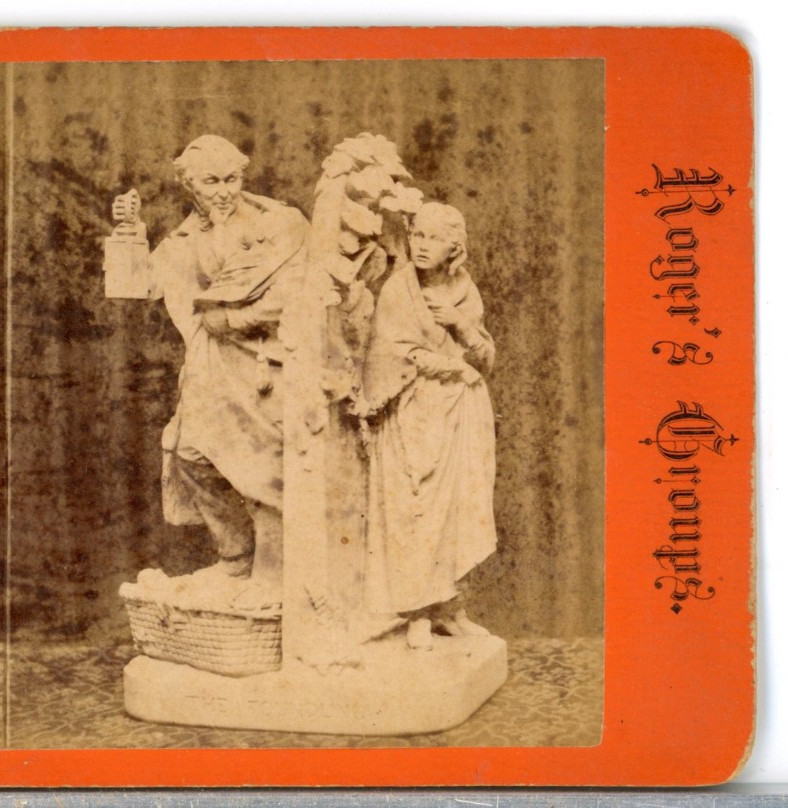 STATUES, The Foundling, Rogers Group--Stereoview S77 STATUES, The Foundling, Rogers Group--Stereoview S77