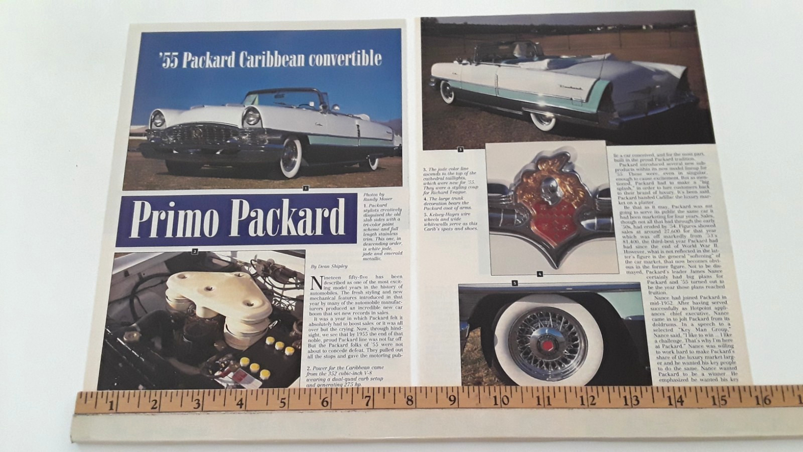 1955 PACKARD CARIBBEAN CONVERTIBLE - ORIGINAL 1995 ARTICLE