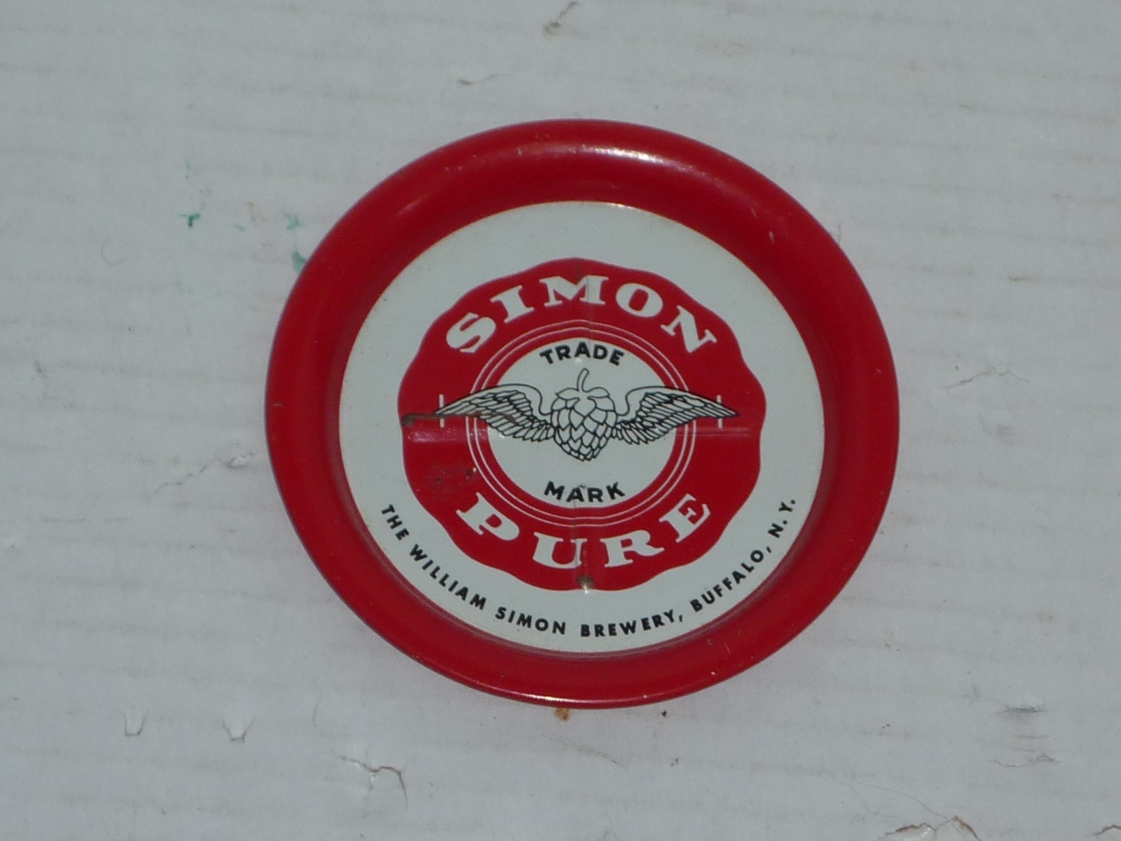 VINTAGE SIMON PURE THE WILLIAM SIMON BREWERY BUFFALO NY 3 1/2\ VINTAGE SIMON PURE THE WILLIAM SIMON BREWERY BUFFALO NY 3 1/2\