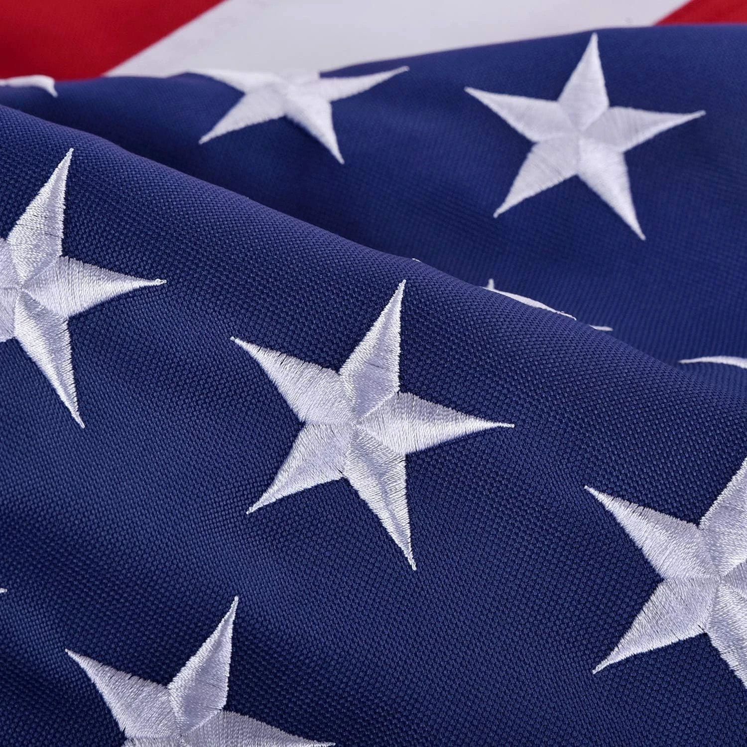 American USA Flag  10 x 15 FT Embroidered Stars High Wind Outdoor 100% Polyester