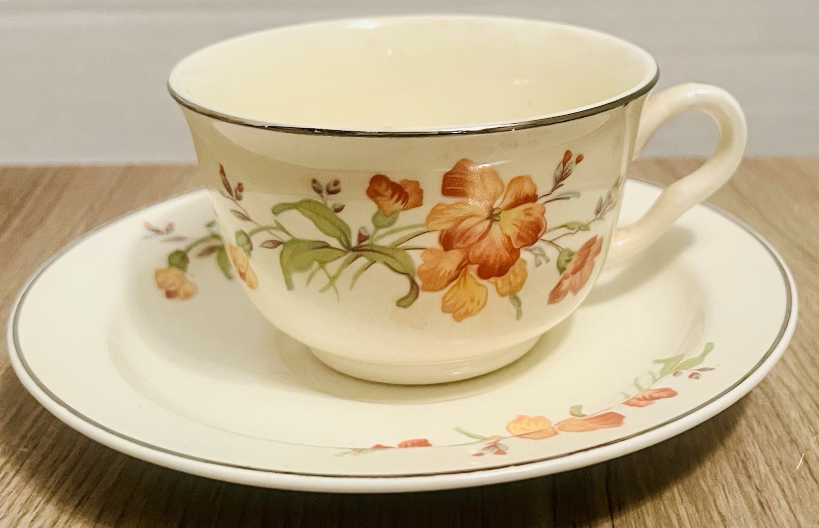 Hall's Superior teacup and saucer in Serenade pattern 8 Sets Available