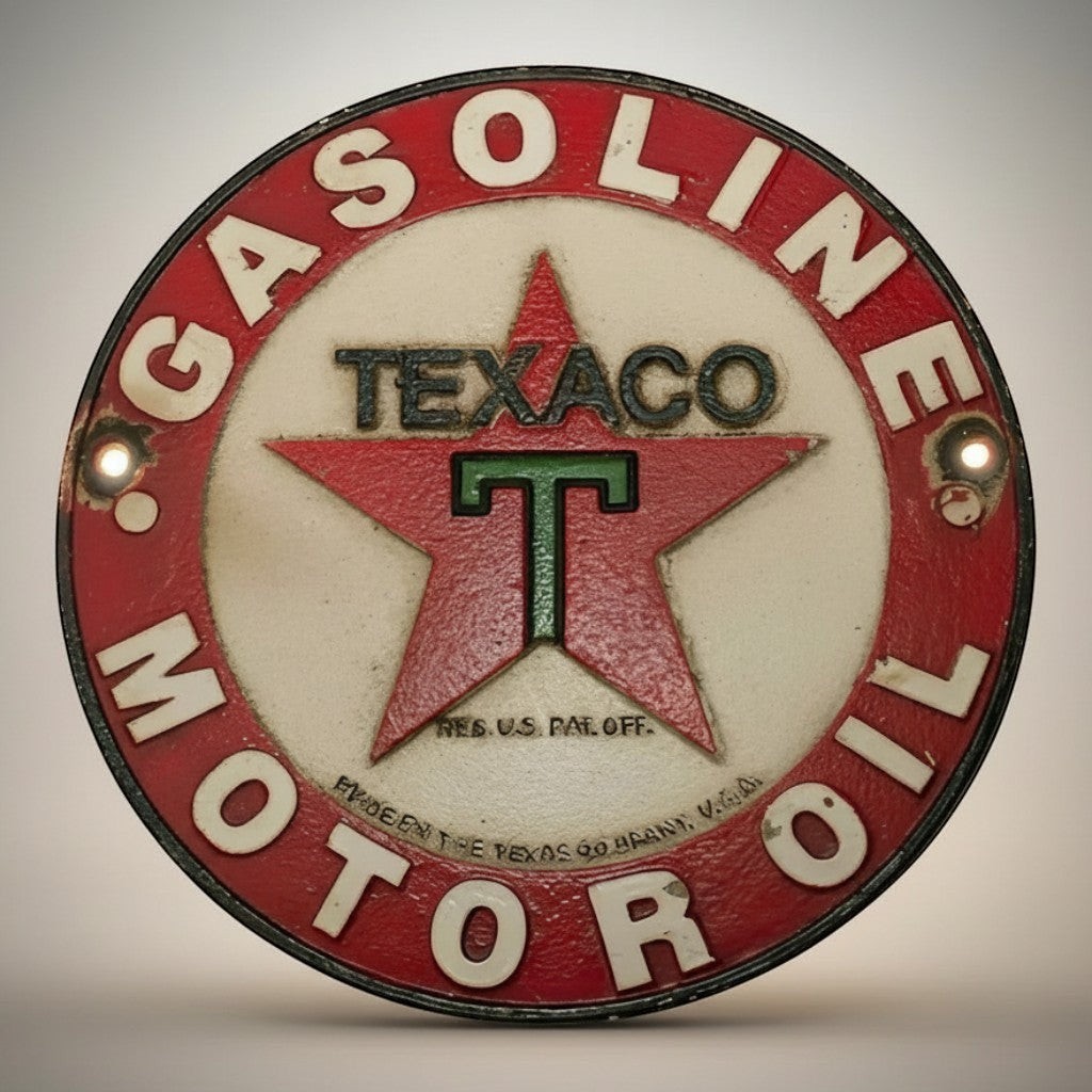 Texaco 1902 Cast Iron Plaque